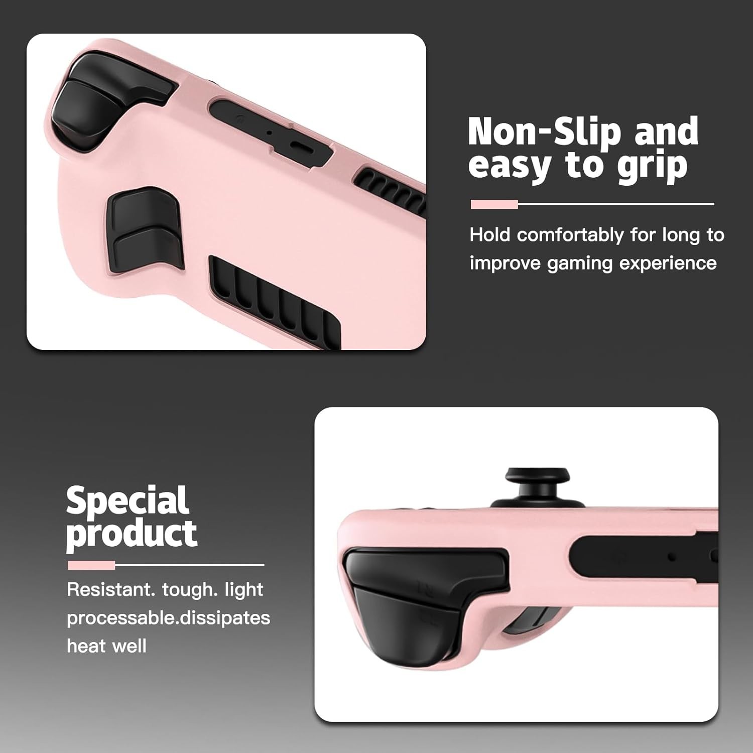 Stylish Pink Steam Deck Case with Hard Shell & Kickstand for Ultimate Protection