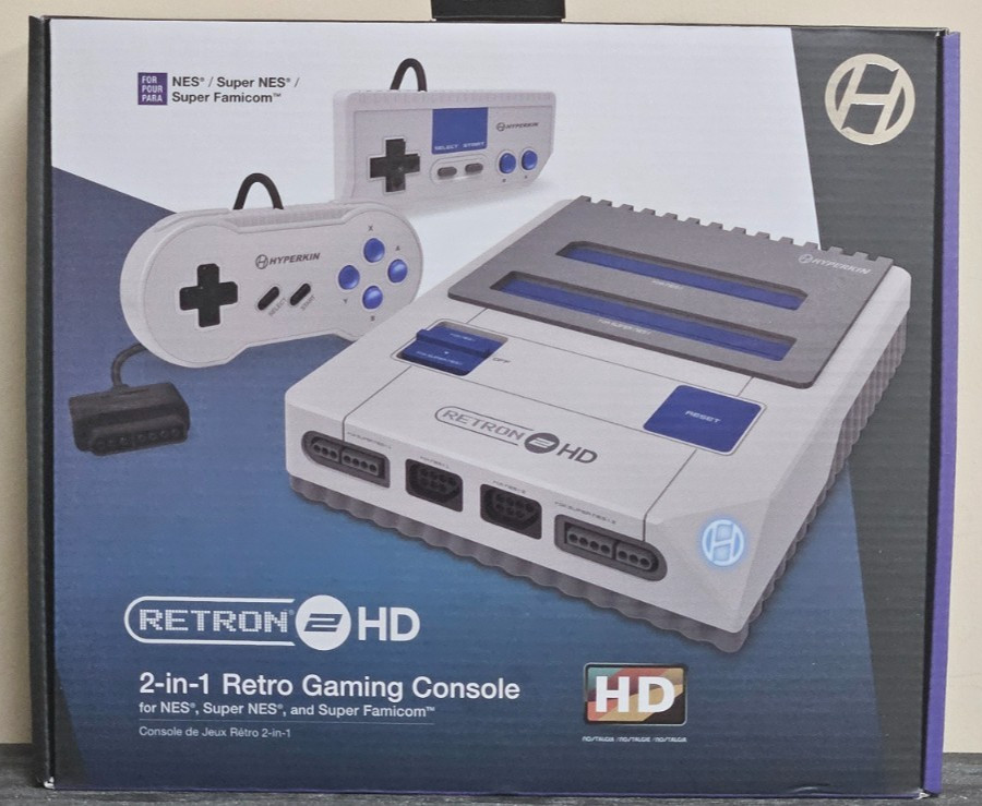 Hyperkin RetroN 2 HD Gaming Console For NES/ Super NES/ Super Famicom – Gray