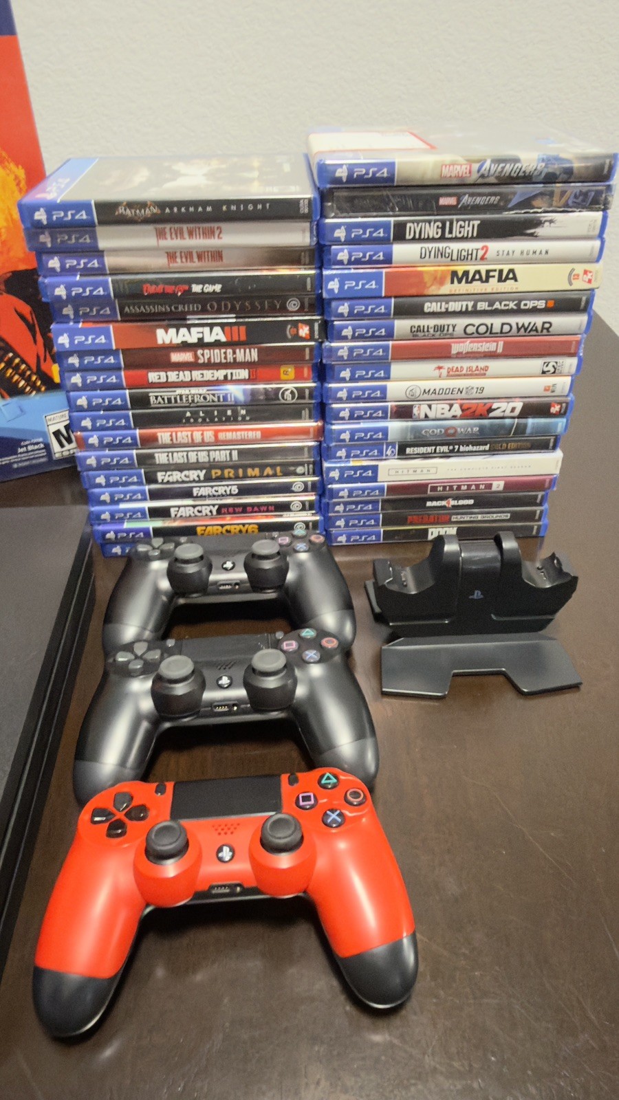 Sony PlayStation 4 Pro 2 TB SSD (Red Dead Redemption 2 Edition) Bundle 34 Games.