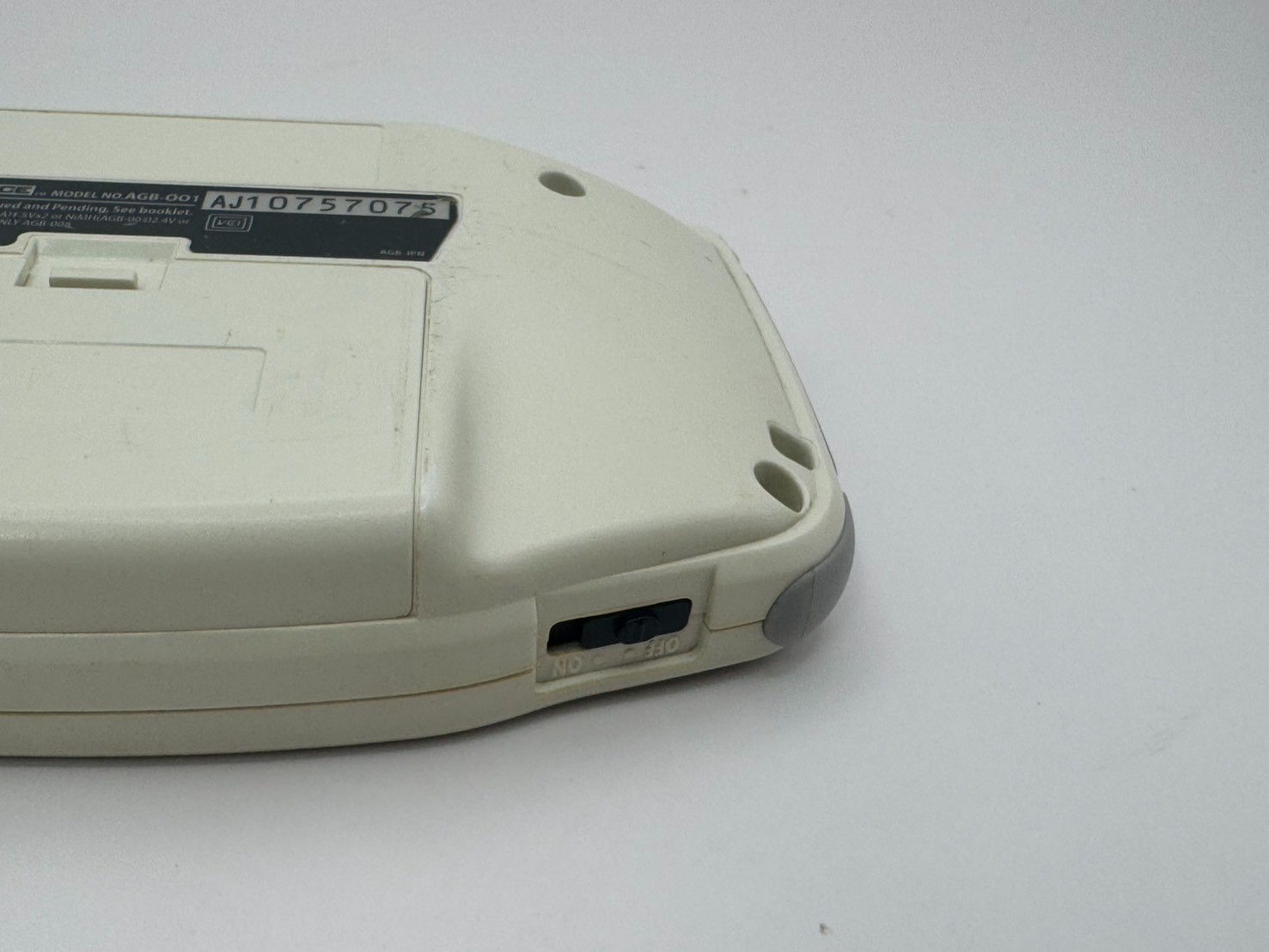 Nintendo Game Boy Advance White AGB-001 Console Tested LCD Dark Marks Japan