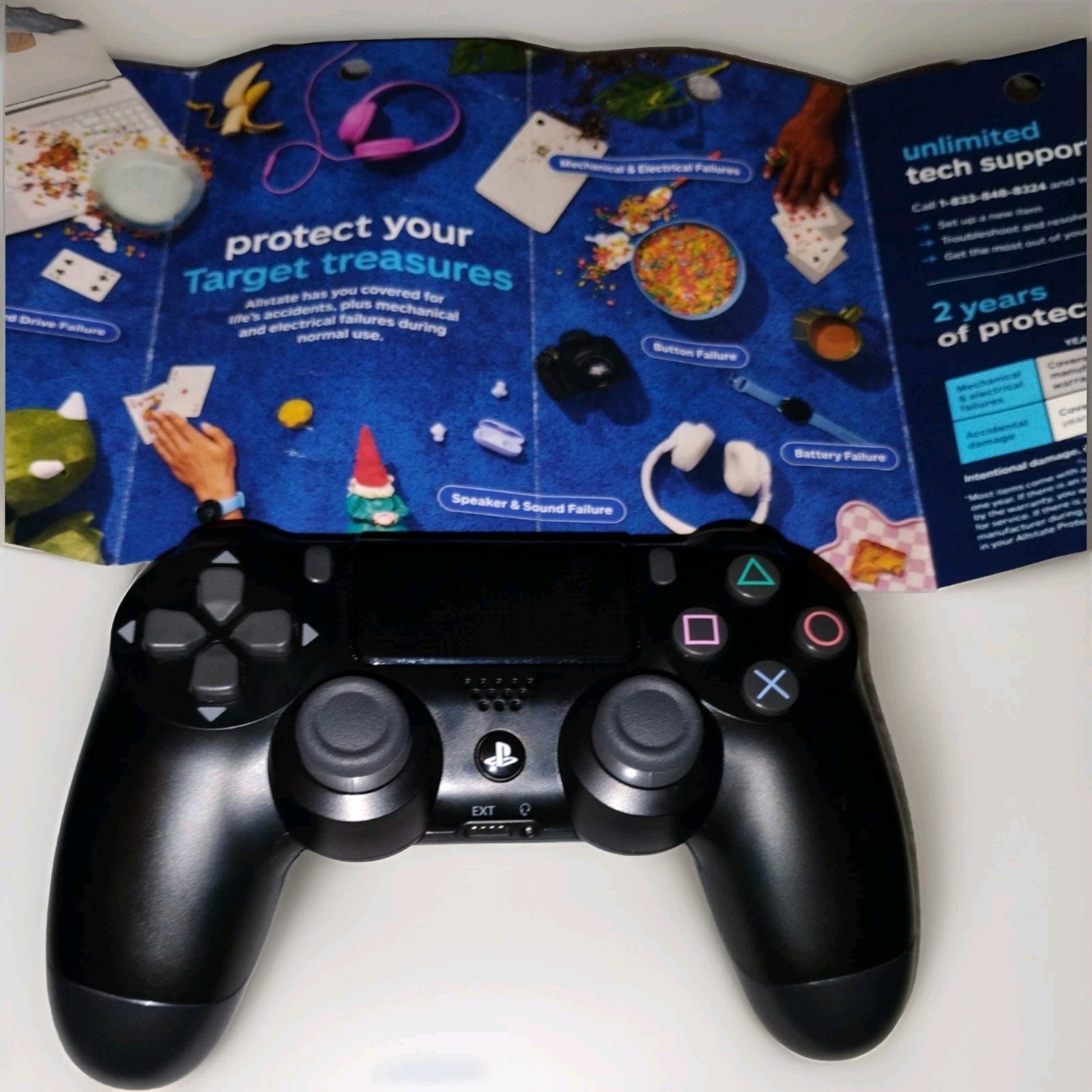 Sony Dualshock Playstation 4 Black Bluetooth Wireless Game Controller