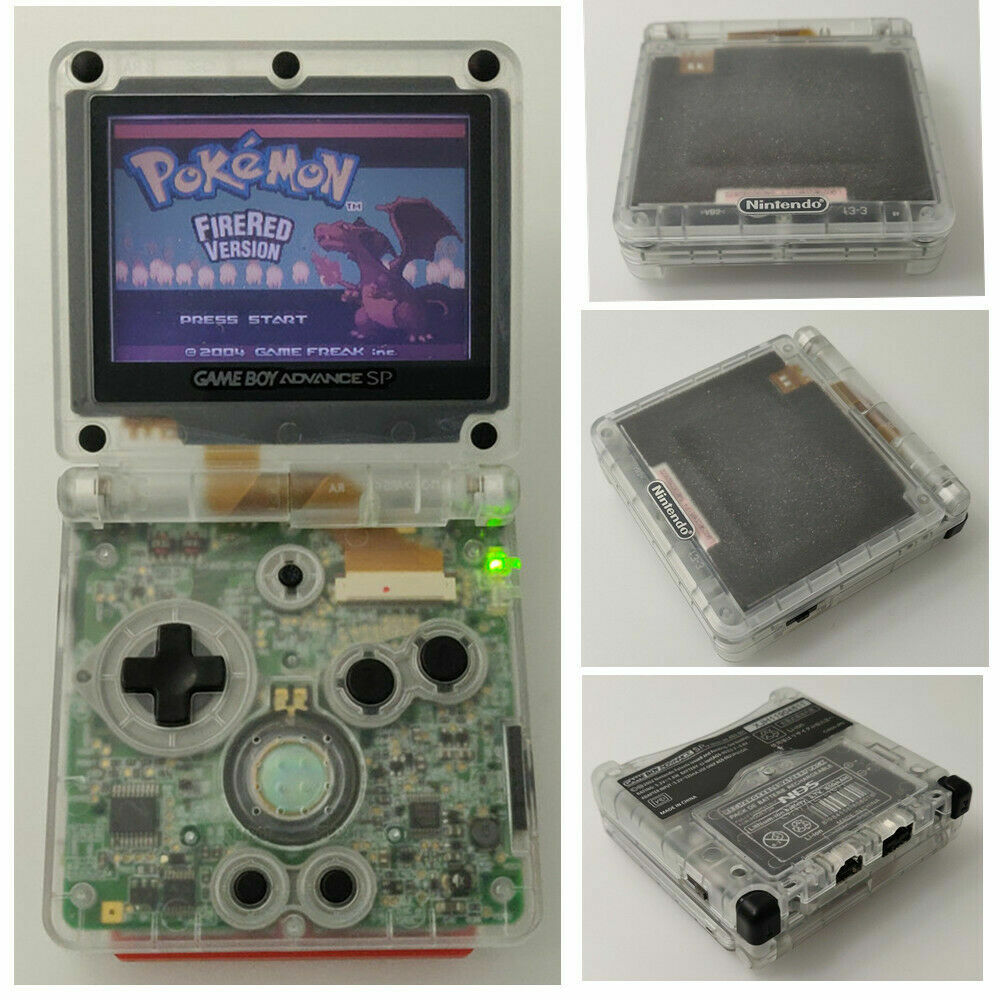 Nintendo Game Boy Advance GBA SP Transparent Clear System AGS 001 NEW