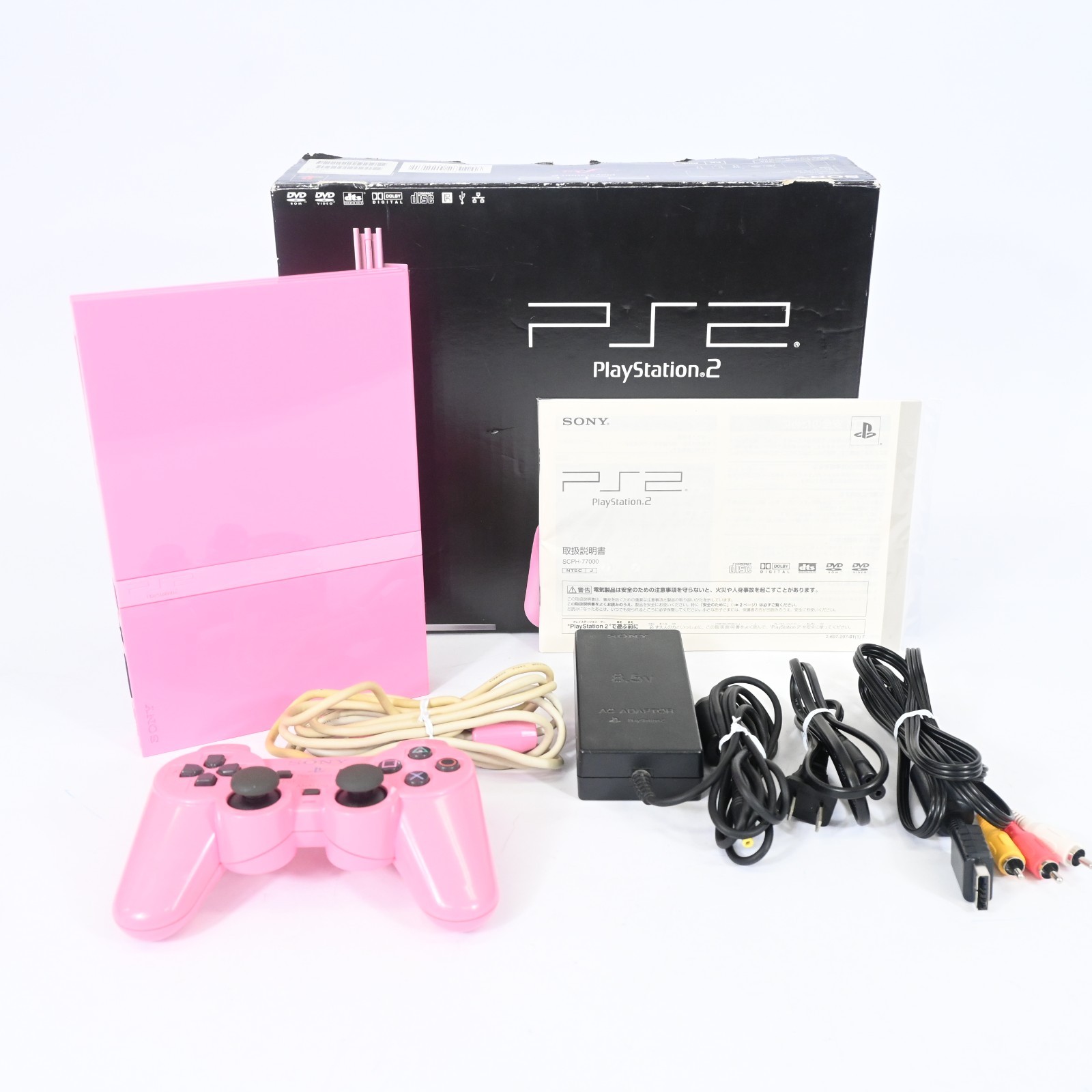 Sony PlayStation 2 PS2 SCPH-77000 Pink Console Boxed Tested Working NTSC-J