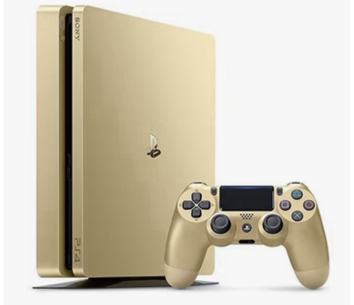 Sony 3002191 PlayStation 4 Slim Limited Edition 1TB Gaming Console – Gold