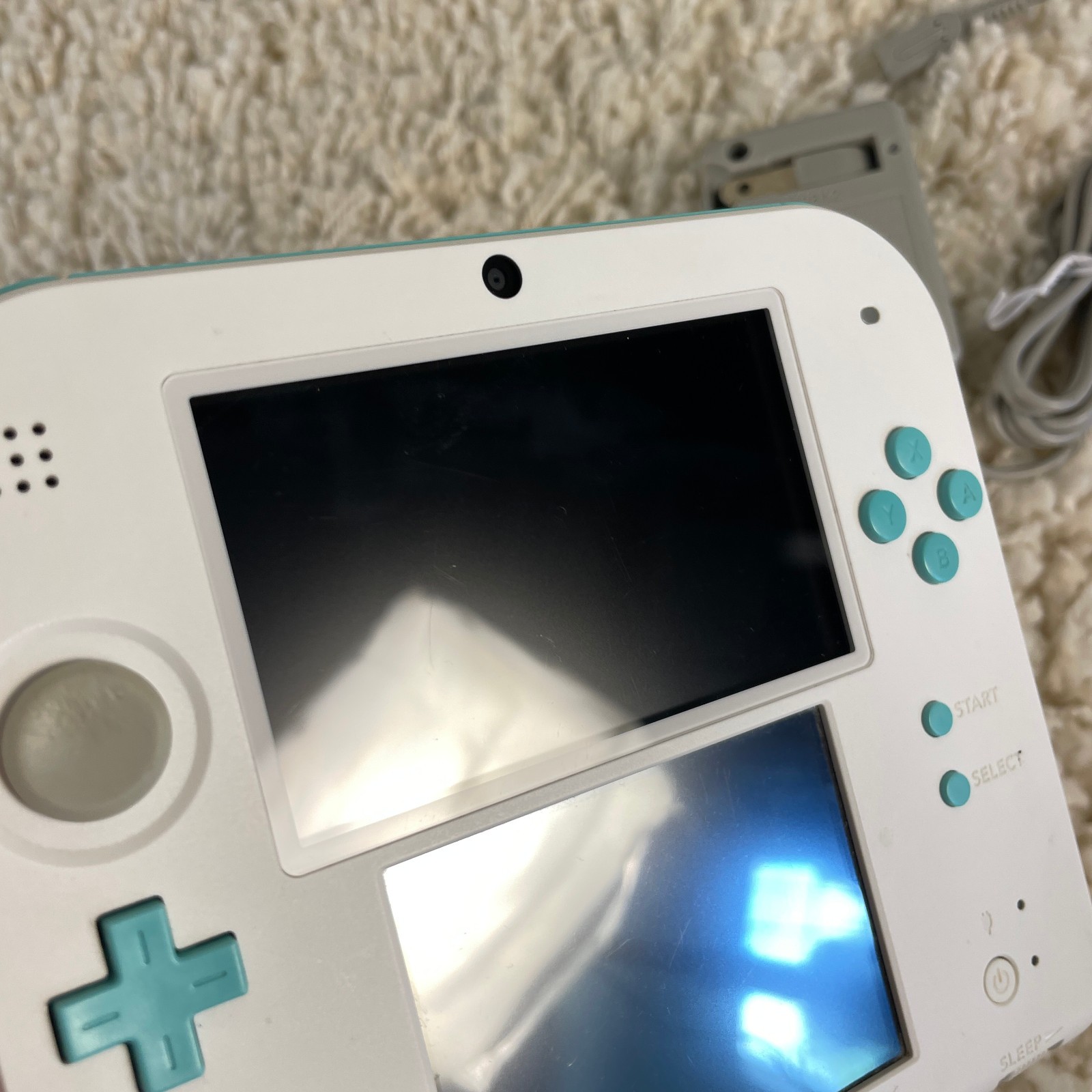 Nintendo 2DS Sea Green Handheld System Console Model FTR-001 Tested