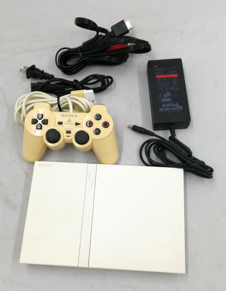 Sony PlayStation 2 Slim SCPH-75000 White NTSC-J Tested Japan