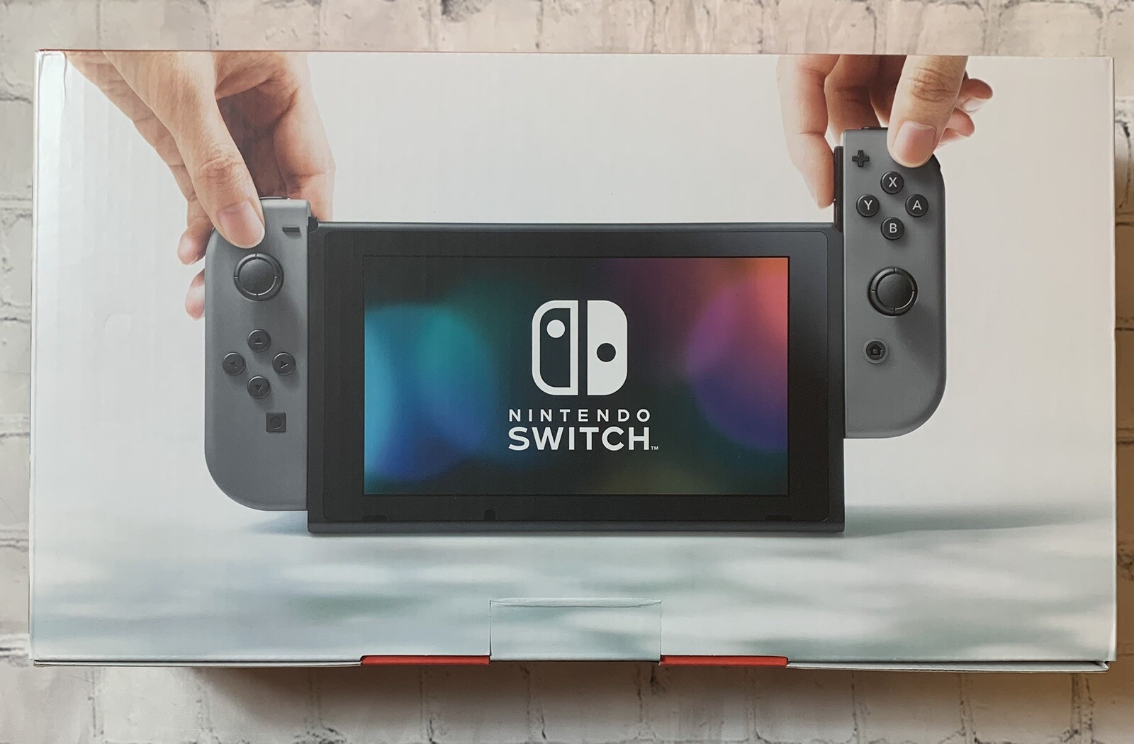 Nintendo Switch 32GB Handheld System Gray Left Joy Con Broken Controller Include