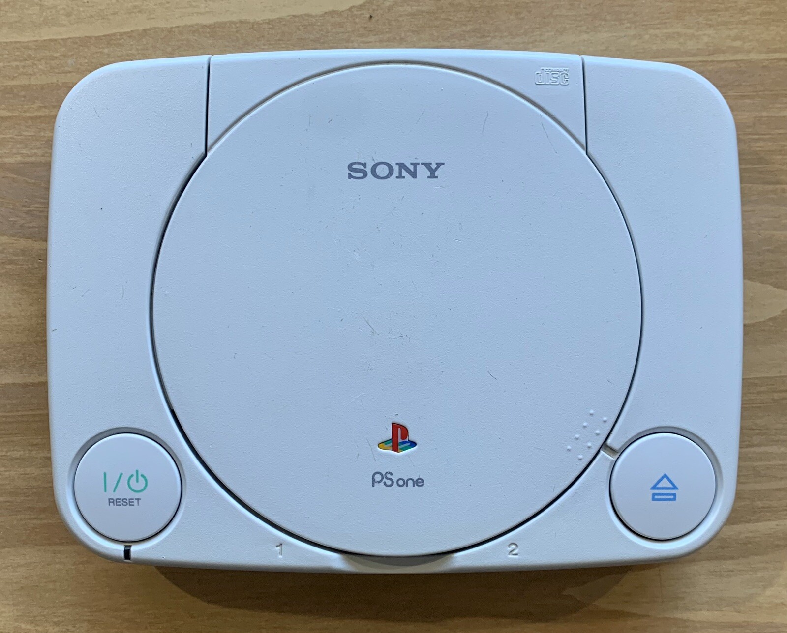 PS1 ~ Mini ~ Gray ~ Console ~ Light Imperfections ~ Cleaned ~ !NICE!