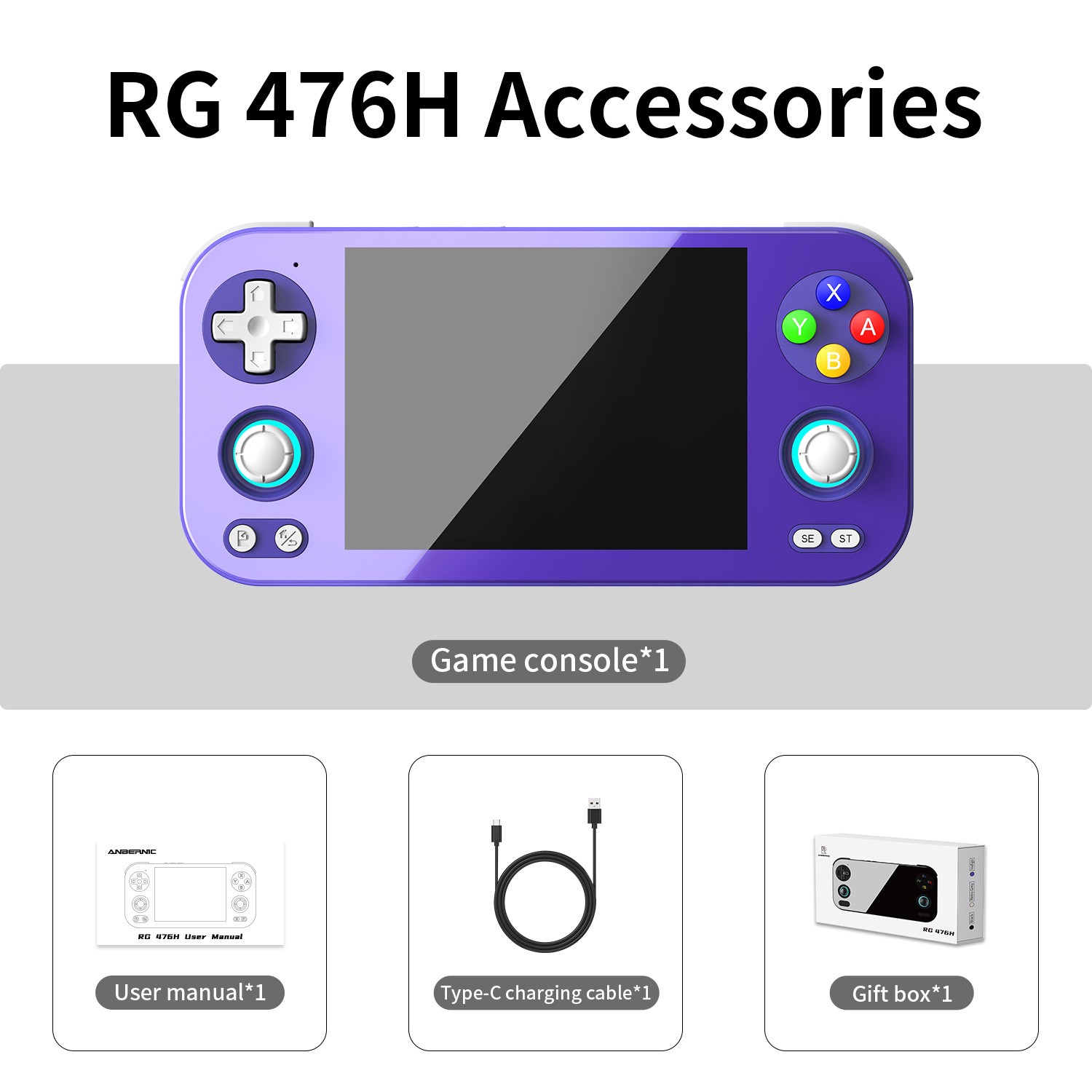 RG476H touch full screen PS1 PS2 Genshin Impact King Ambronic game console PSP