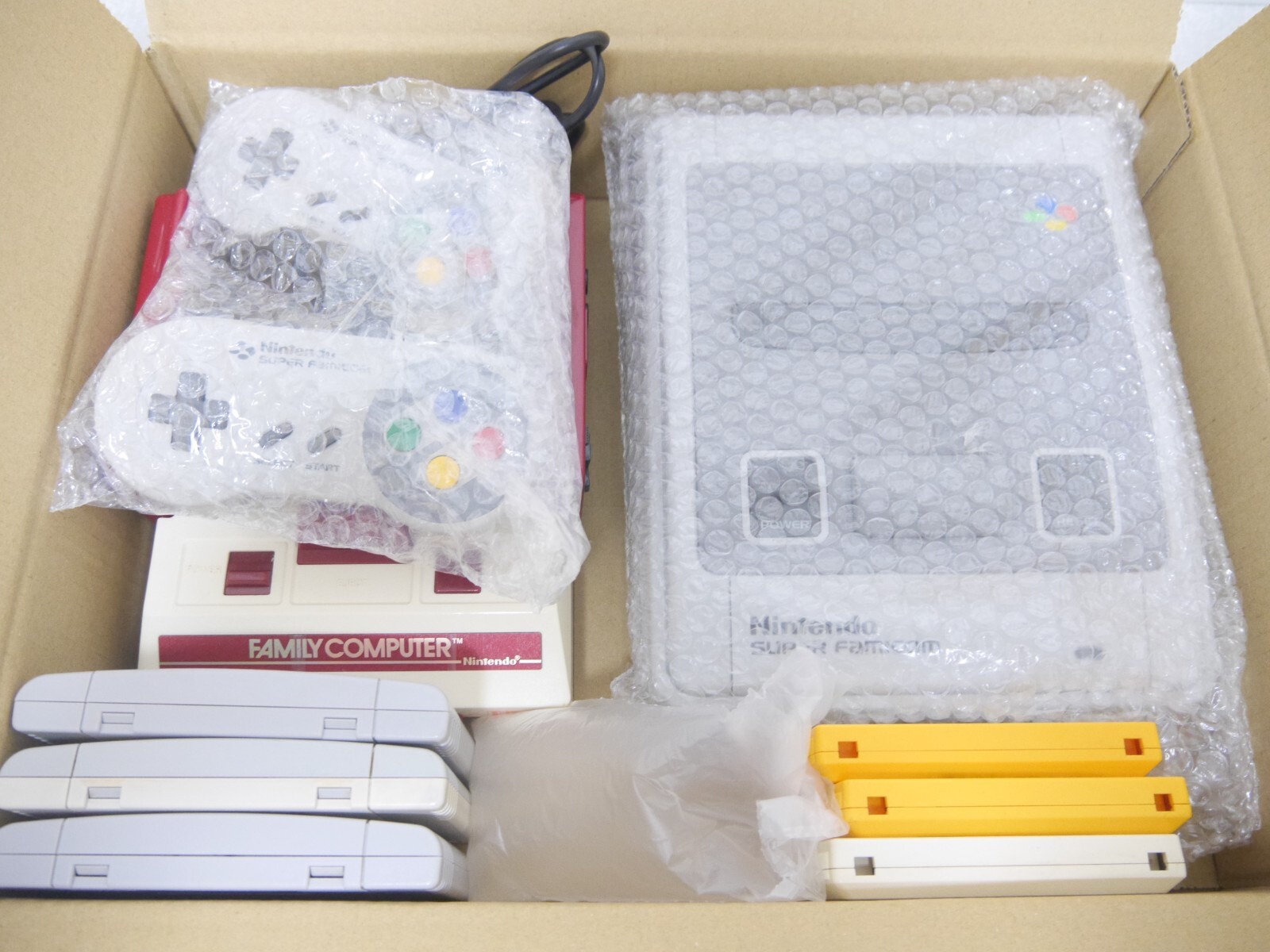 Nintendo Famicom & Super Famicom Console Bundle Super Mario ver. Free Shipping