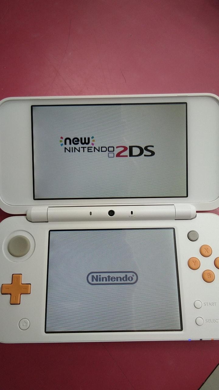 Nintendo New 2DS LL JAN-001 Handheld Console White Orange Japan Import