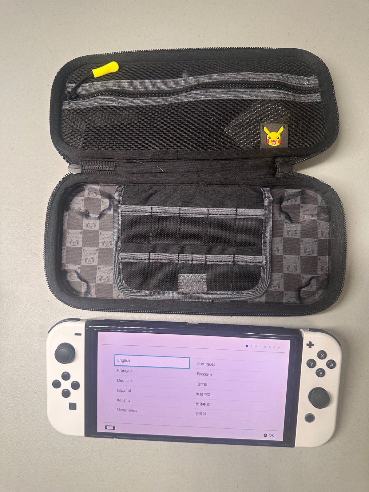 Nintendo Switch OLED White Console Pokemon Bundle – Used