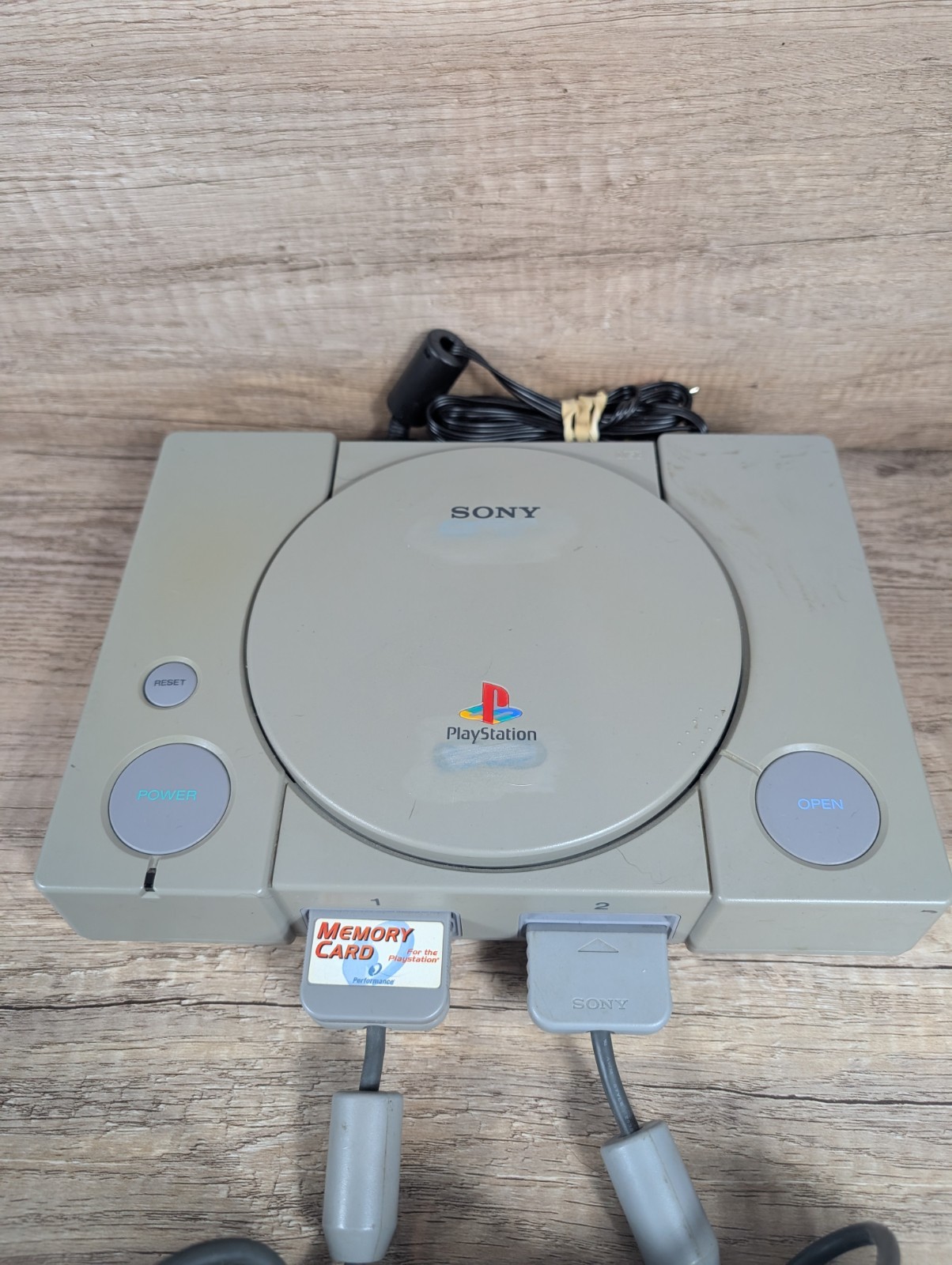 Sony Playstation 1 PS1 Console Bundle w/ 2 Controllers Av Cord Memory SCPH-7501