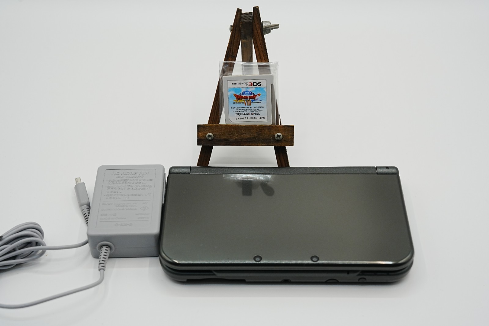 Nintendo New 3DS LL Metallic Black Console Dragon Quest VIII AC Adapter JP
