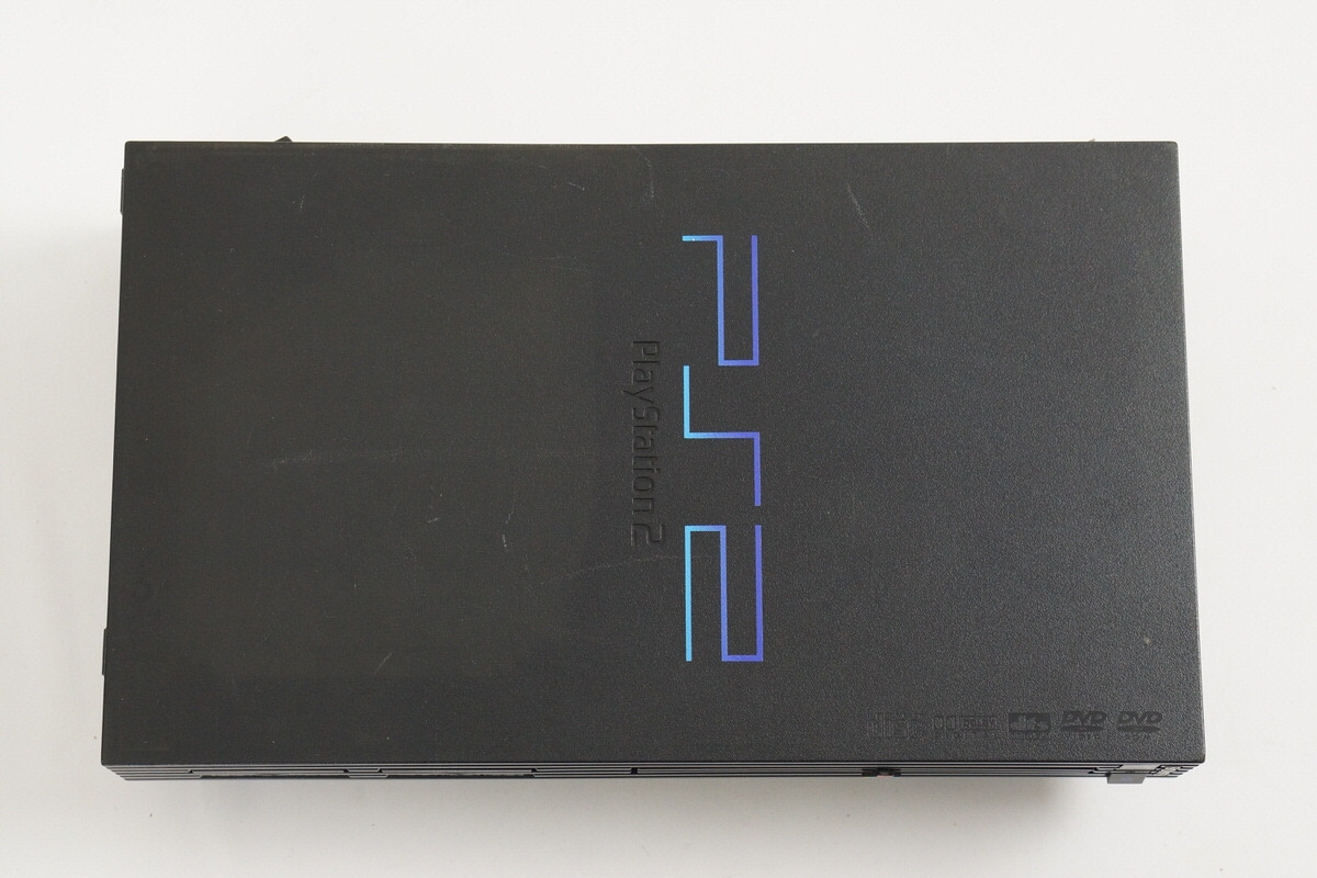 Playstation 2 Midnight Black Console Boxed SCPH-50000 Tested System FJ0814767