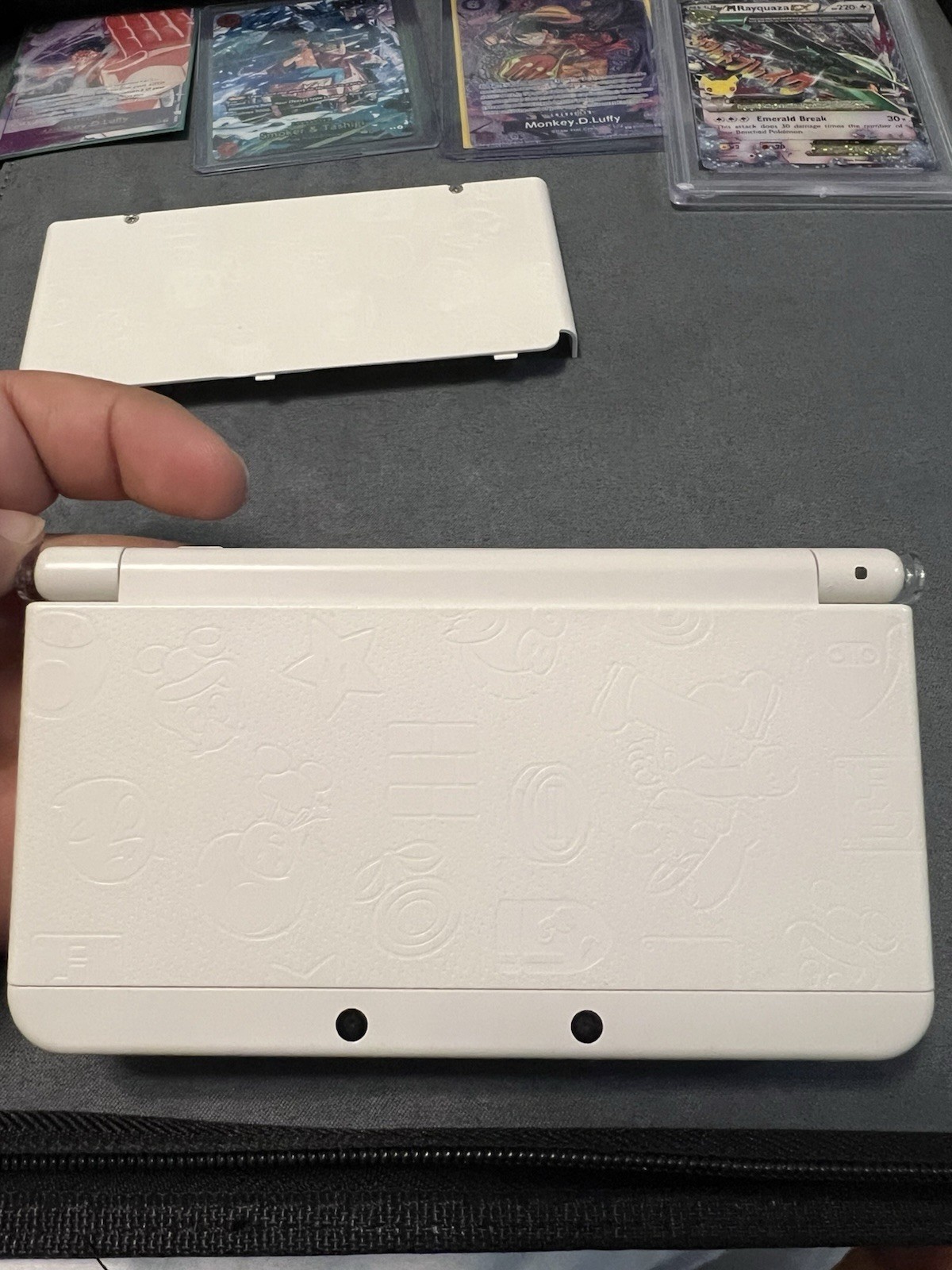 **PLATES ONLY** New 3DS Black Friday Super Mario White Edition Nintendo 3DS