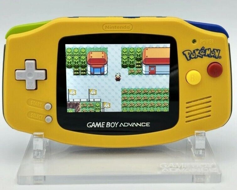 Nintendo Game Boy Advance ags101 pokemon, yelllow , blue Handheld System ips v5