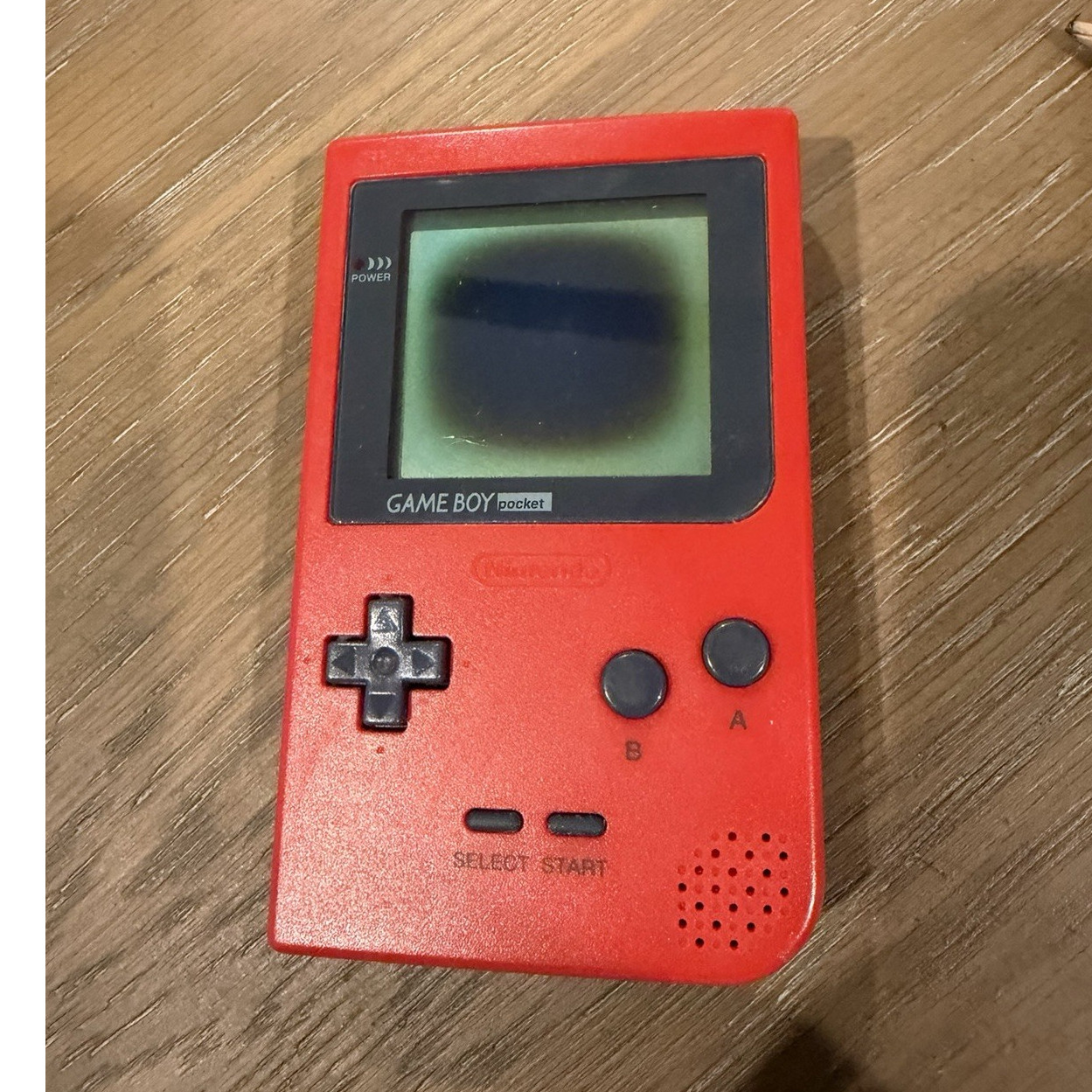 Nintendo Game Boy Pocket Red Handheld System Red MGB-001 1996 Headphone Jack