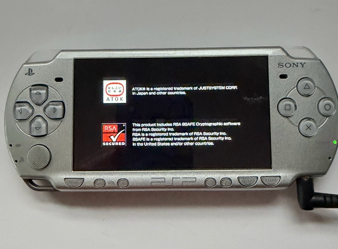 Sony PSP 2001 PlayStation Portable Slim Silver No Battery/Cover Tested