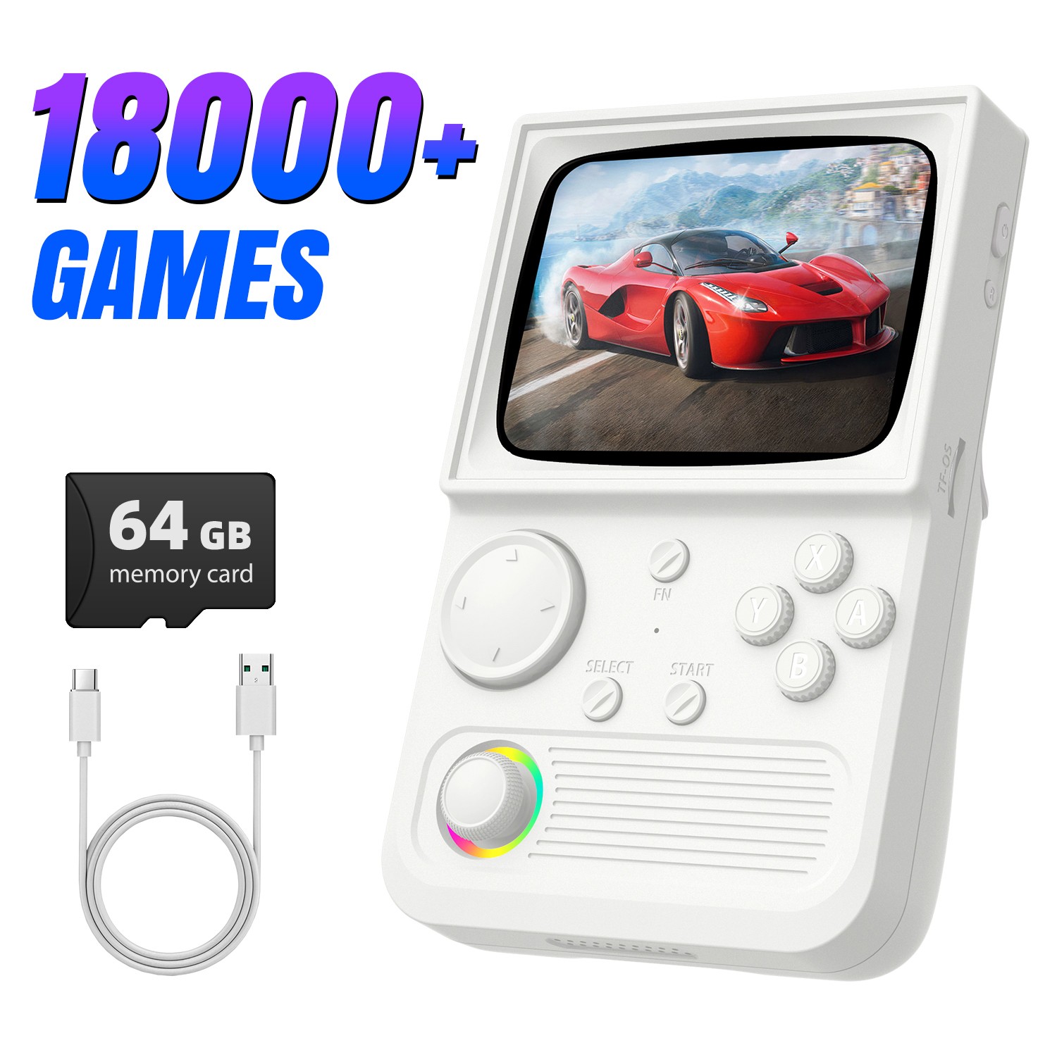 Retro TV Handheld Game Console 3.5” IPS Screen 22000