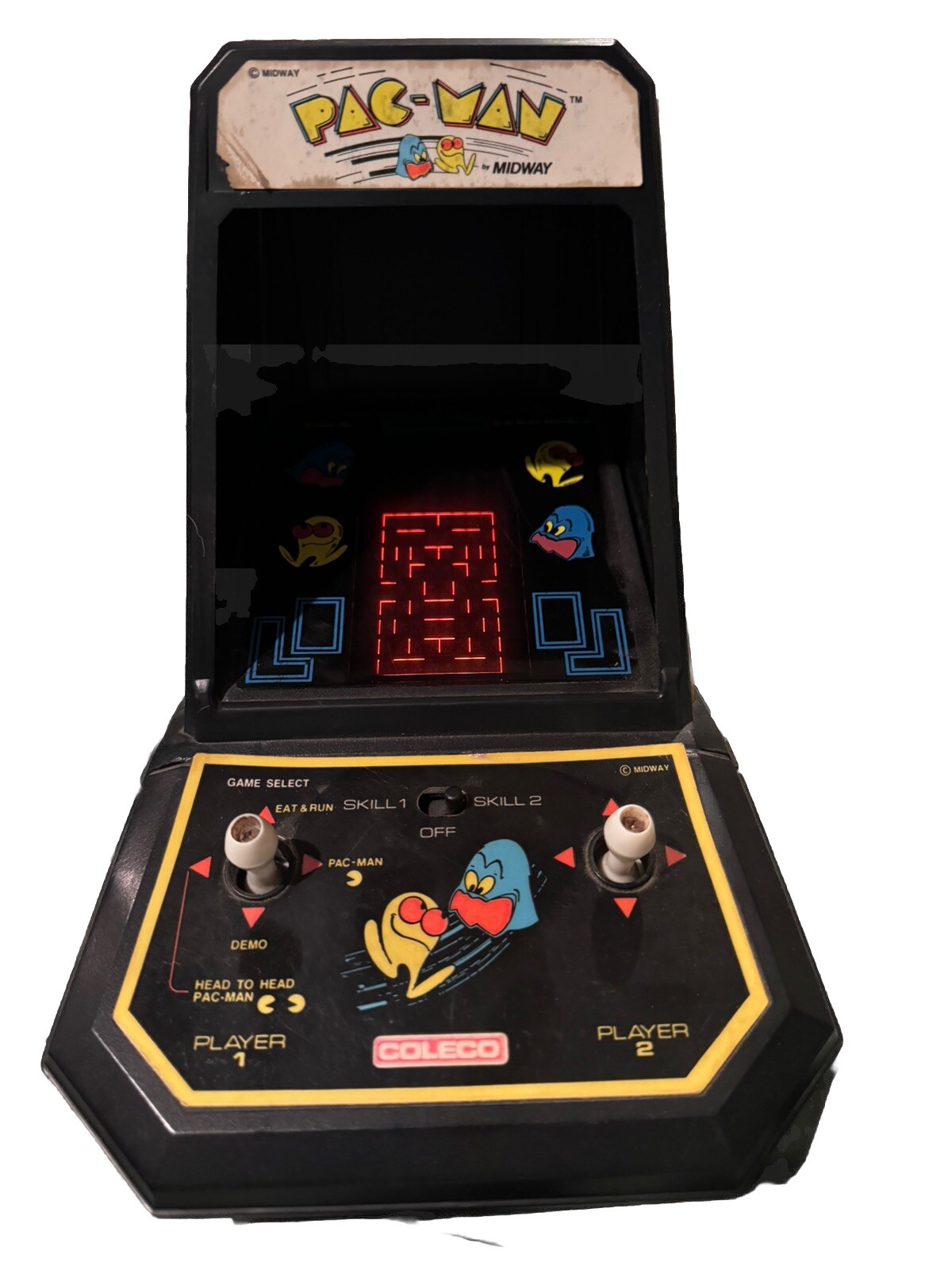 Coleco Midway PAC-MAN Mini Tabletop Arcade 1981 Vintage 3 Games In 1 Tested