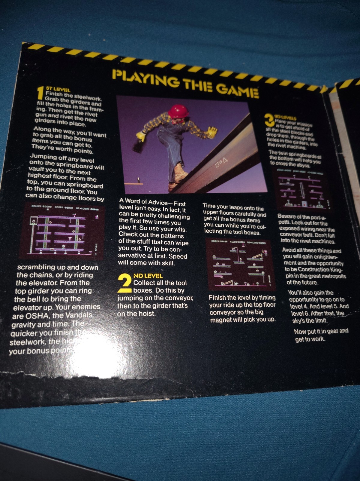 Hard Hat Mack 1983 Electronic Arts Atari Home Computers Platform Video Game Disk