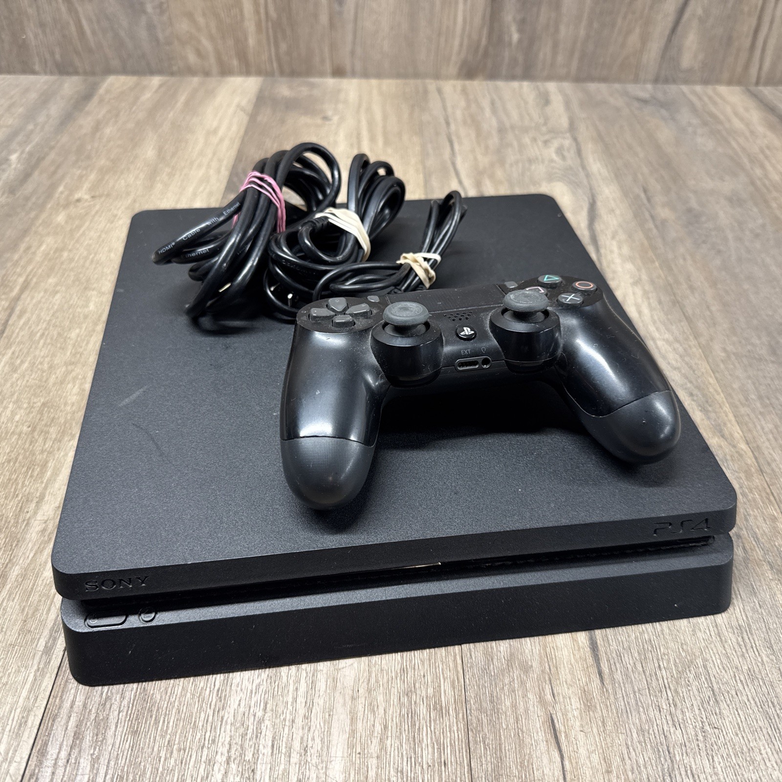 Sony PlayStation 4 Slim PS4 500GB Black Console CUH-2015A with Controller