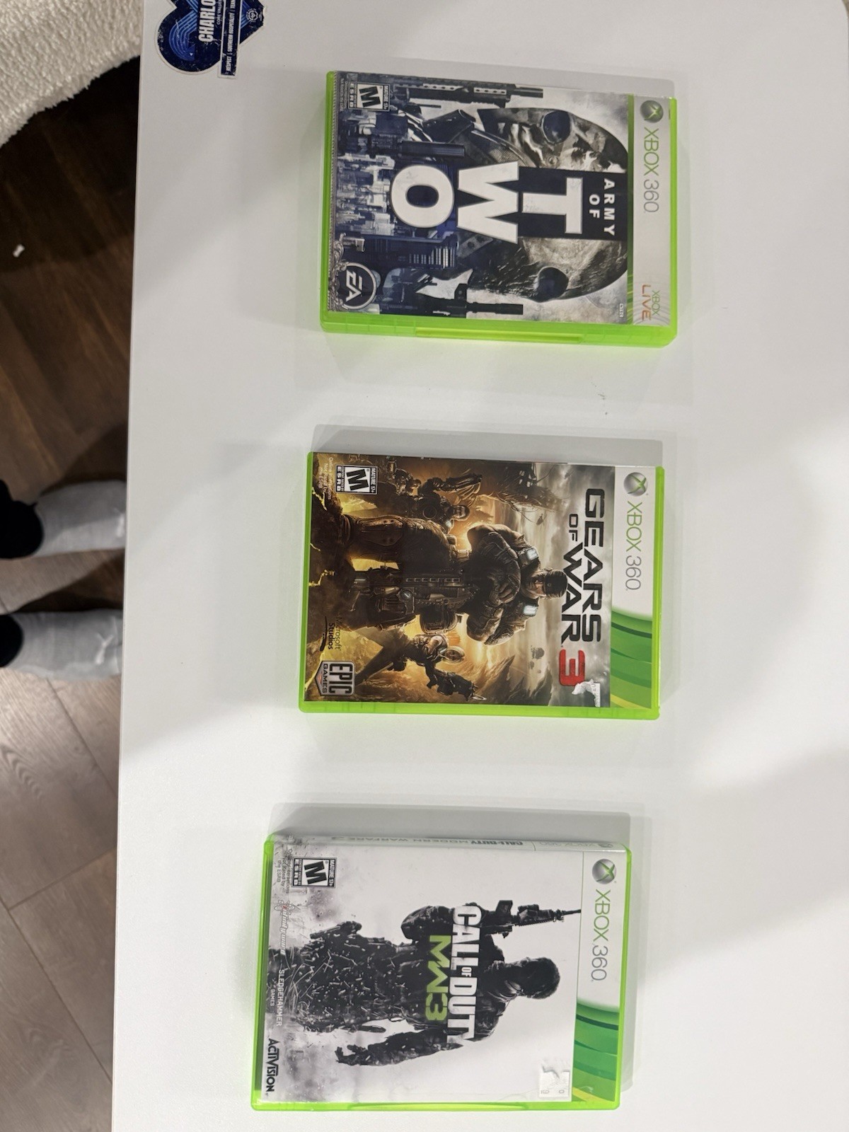 Xbox 360 250gb Slim Bundle With 3 Games And 2 Controllers, Acc, Tested Working