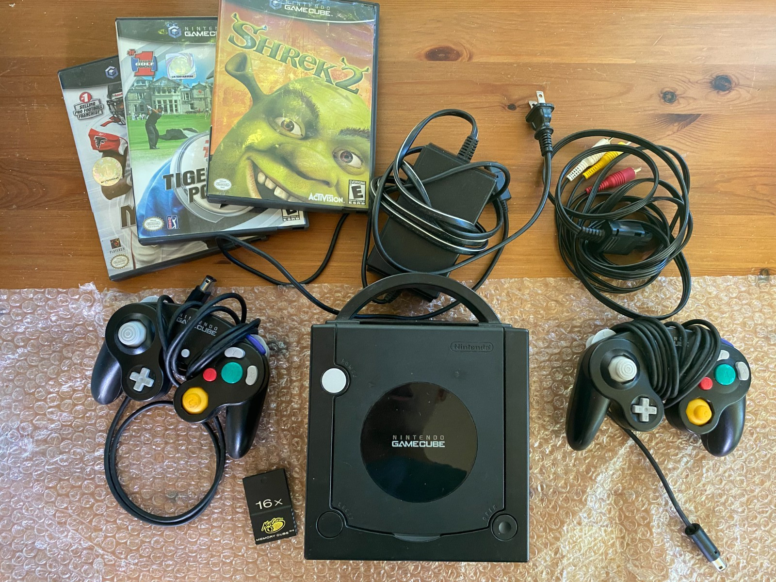 Nintendo GameCube DOL-001 Console with Games, Controllers, & Cords Tested