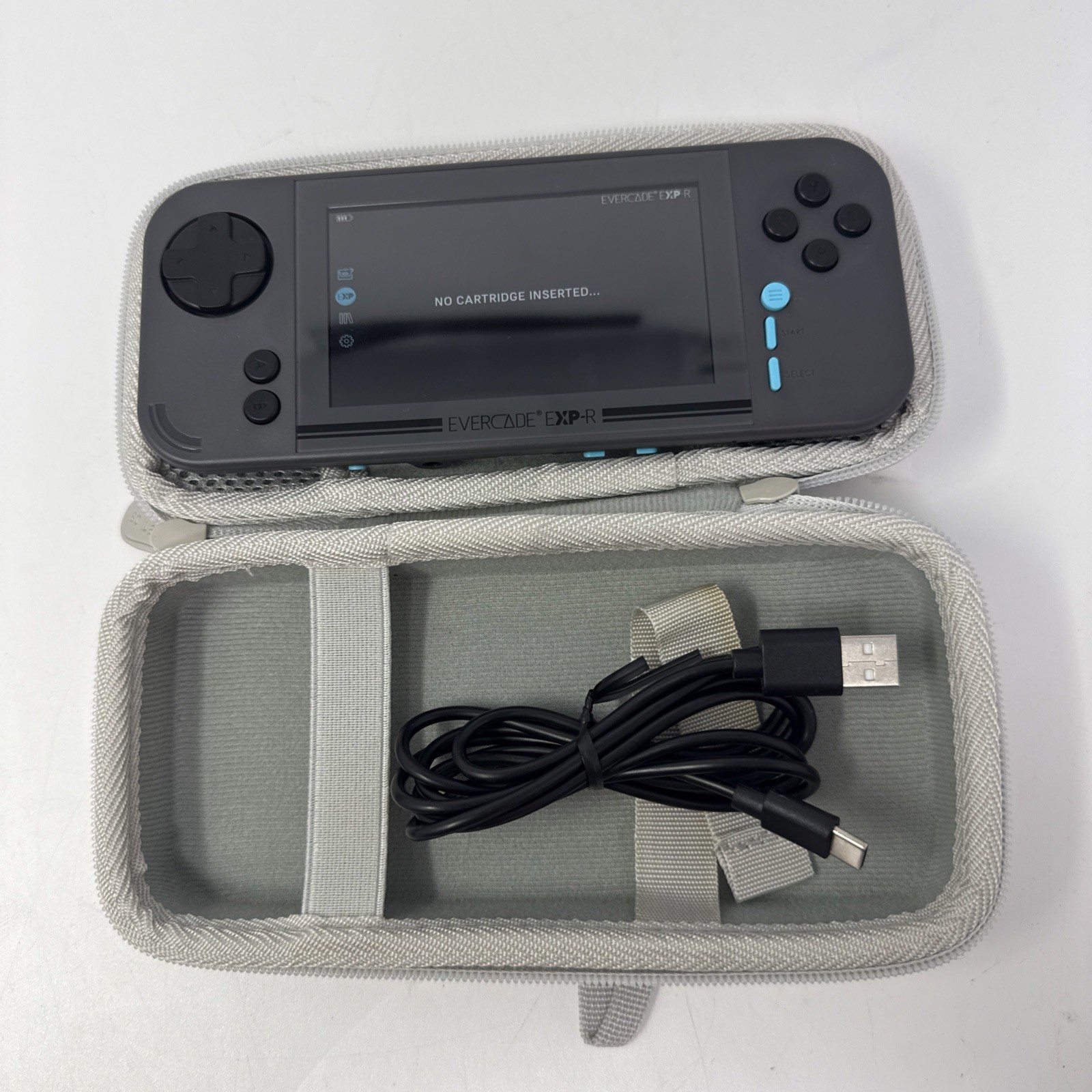 Blaze Evercade EXP Handheld Console – Gray + Case + USB-C – Tested Working