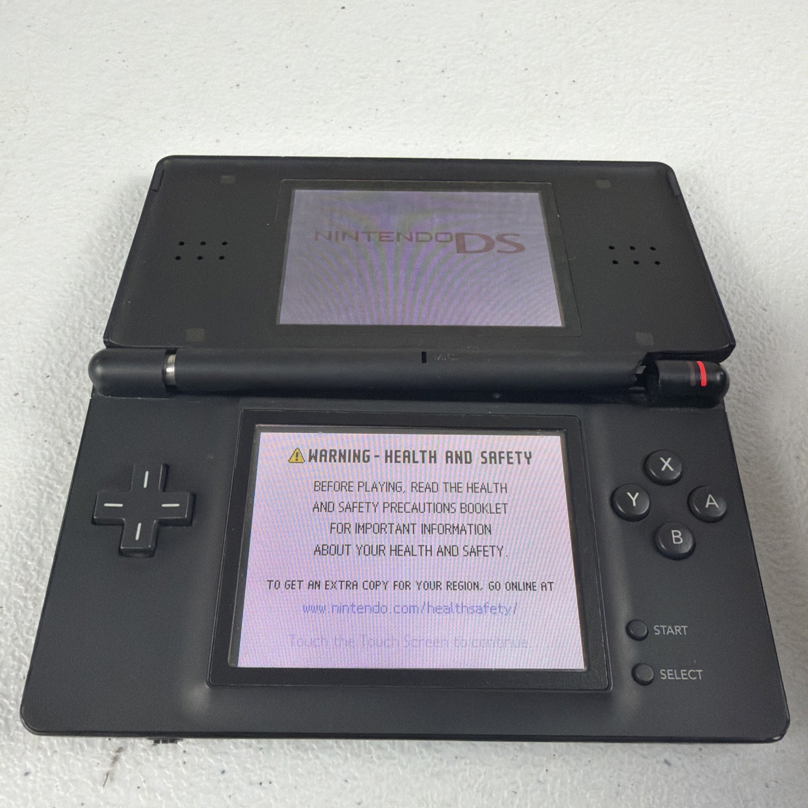 FOR PARTS/REPAIR Nintendo DS Lite Handheld Cobalt Blue Broken Hinge Powers On