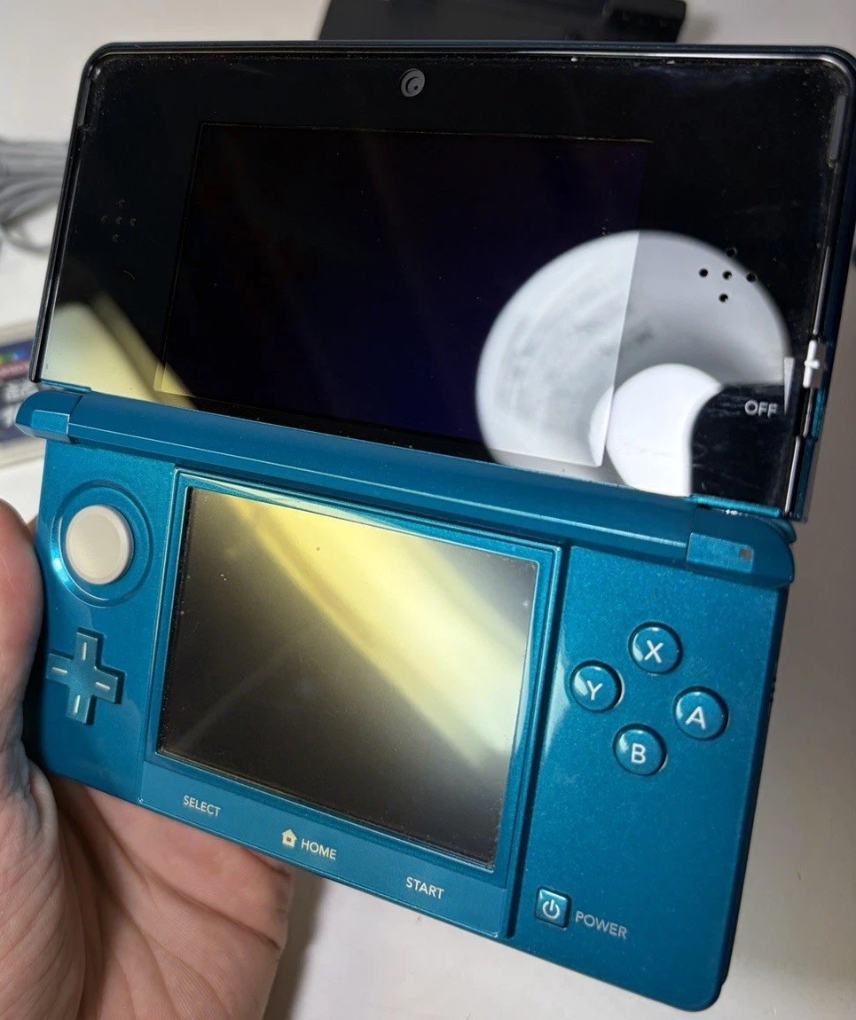 MINT Original Nintendo 3DS Handheld System Aqua Blue Tested Working Console