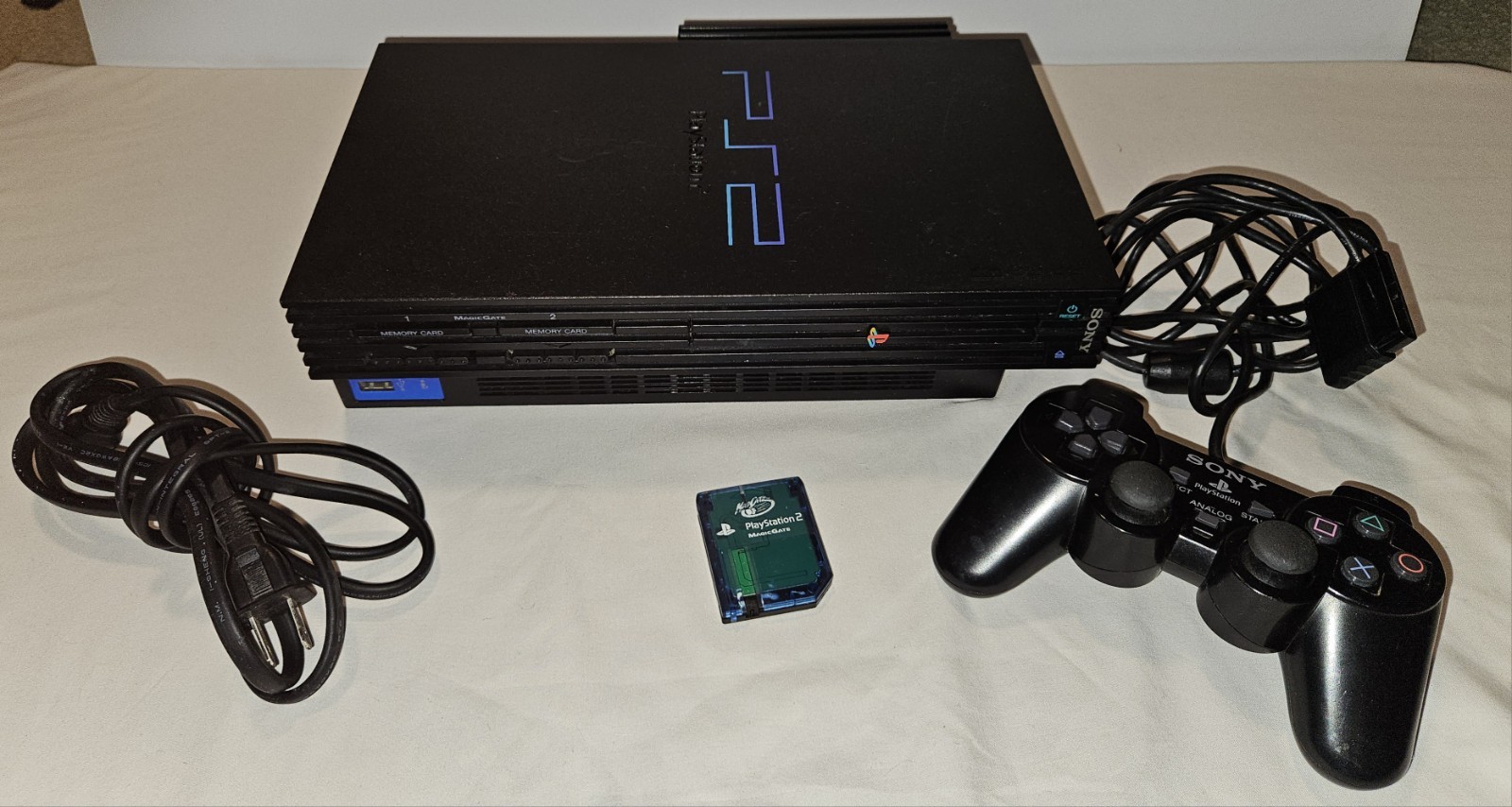 SONY PlayStation 2 Original PS2 Gaming System Bundle SCPH-39001 Console WORKS