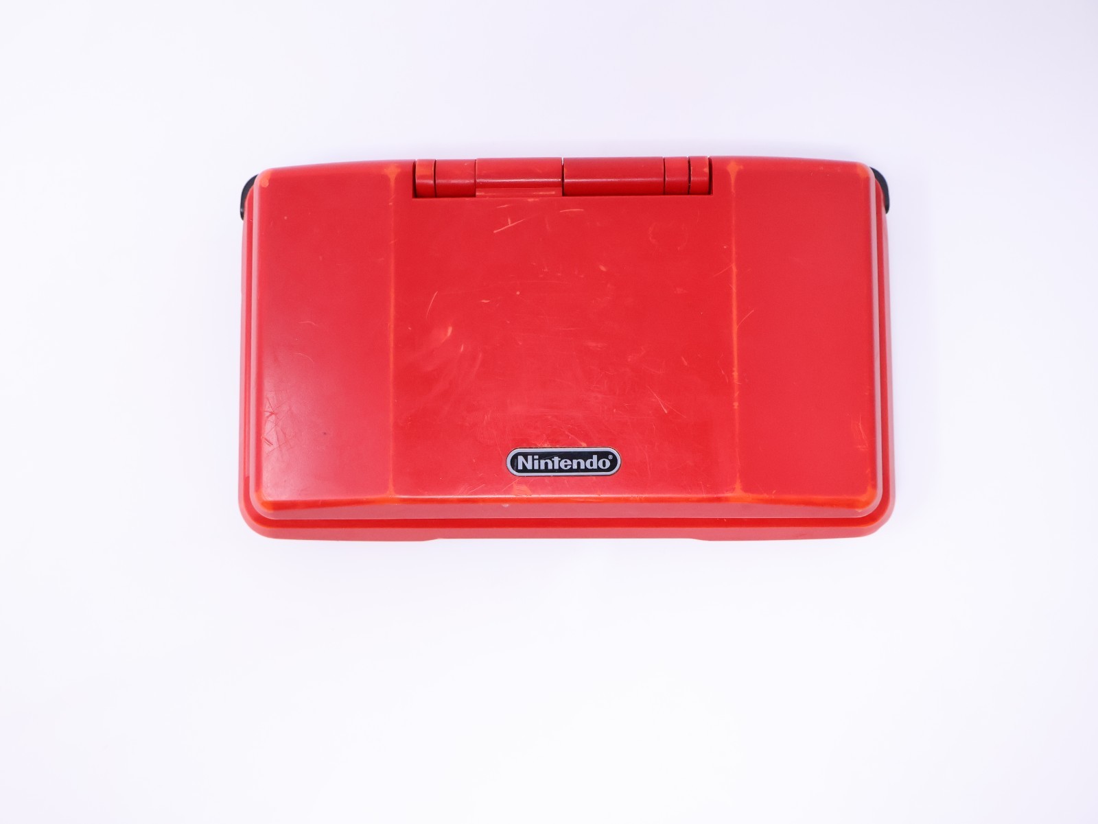 Nintendo DS Handheld System Tested Working Lava Red w/ Charger & Stylus