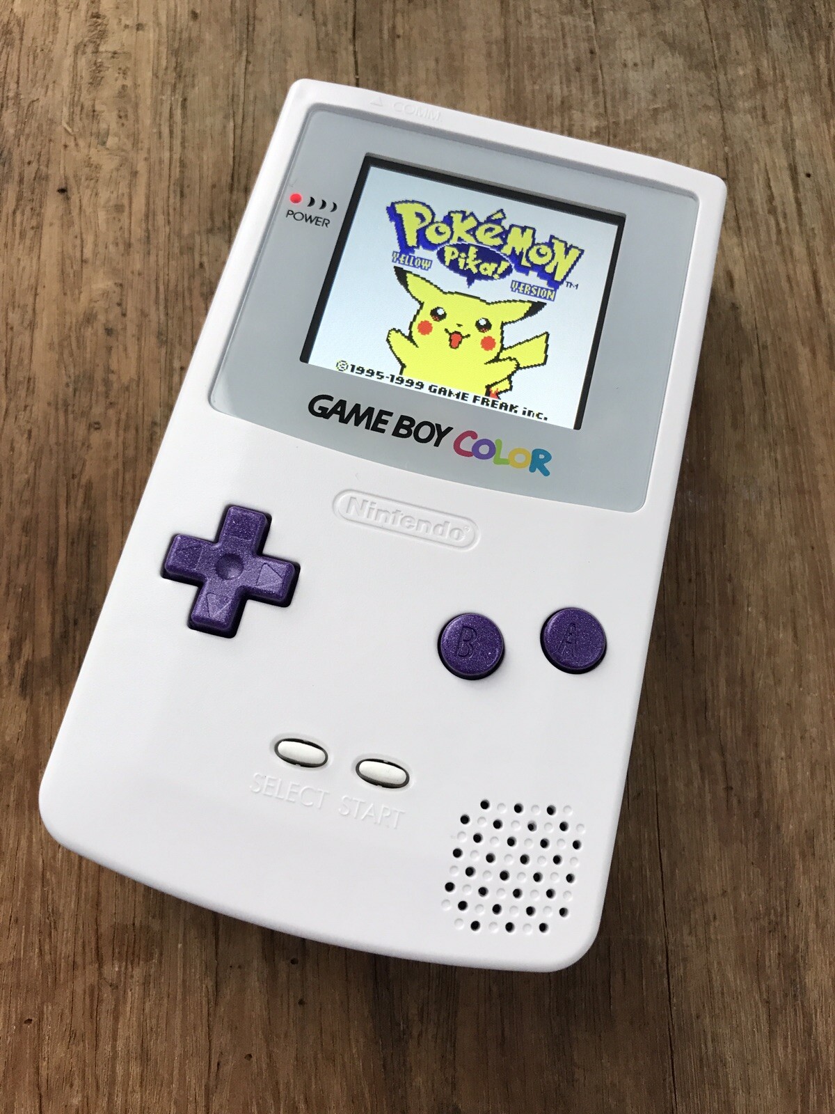 Nintendo Gameboy Colour Color White Purple Handheld Gaming Console BACKLIT IPS