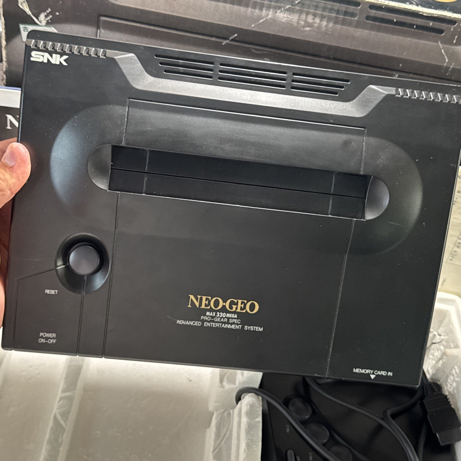 NEO GEO AES MAX 330 MEGA CONSOLE COMPLETE IN BOX TESTED WORKING