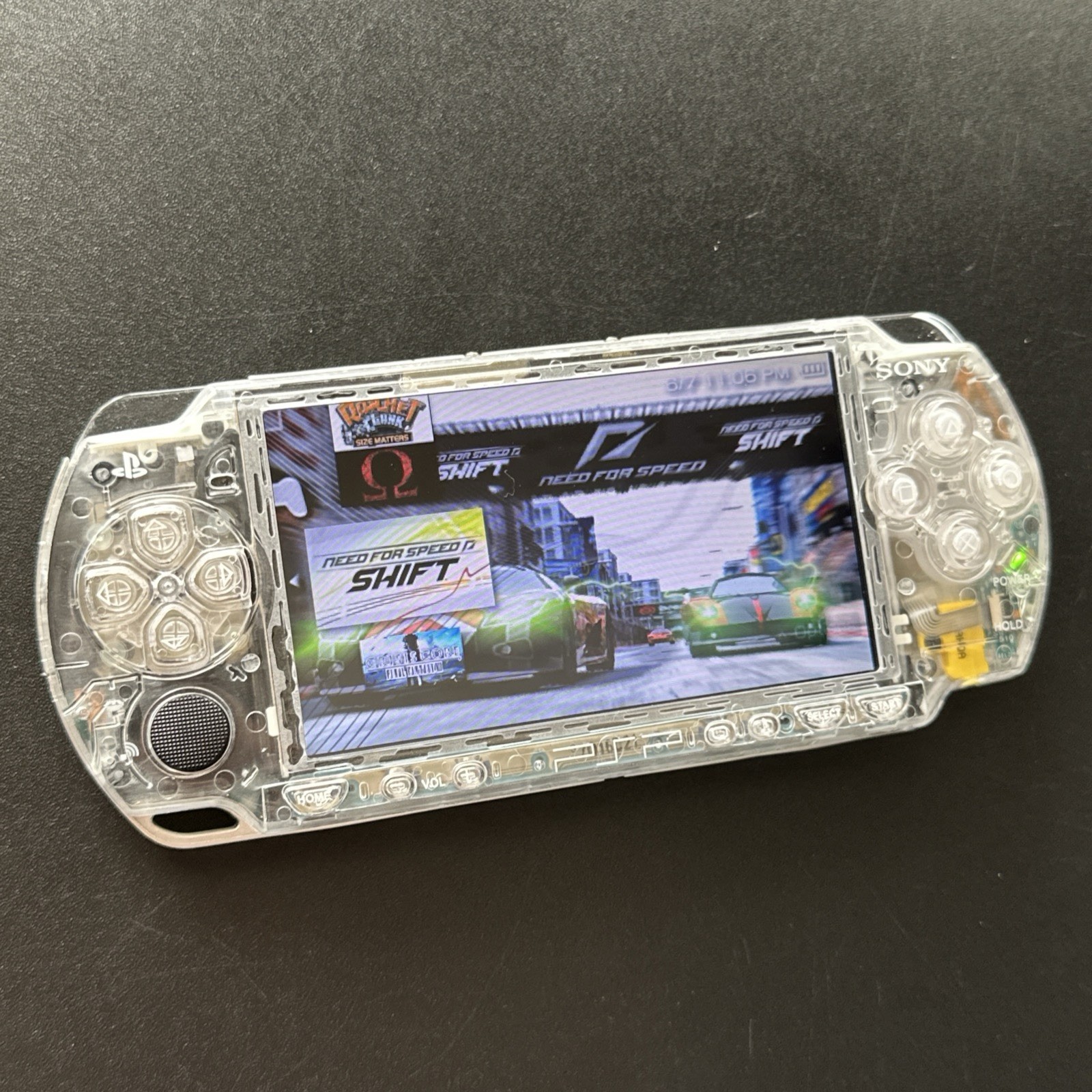 26 Games Clear Sony PSP 2000 Handheld Console System & Charger Tested Working