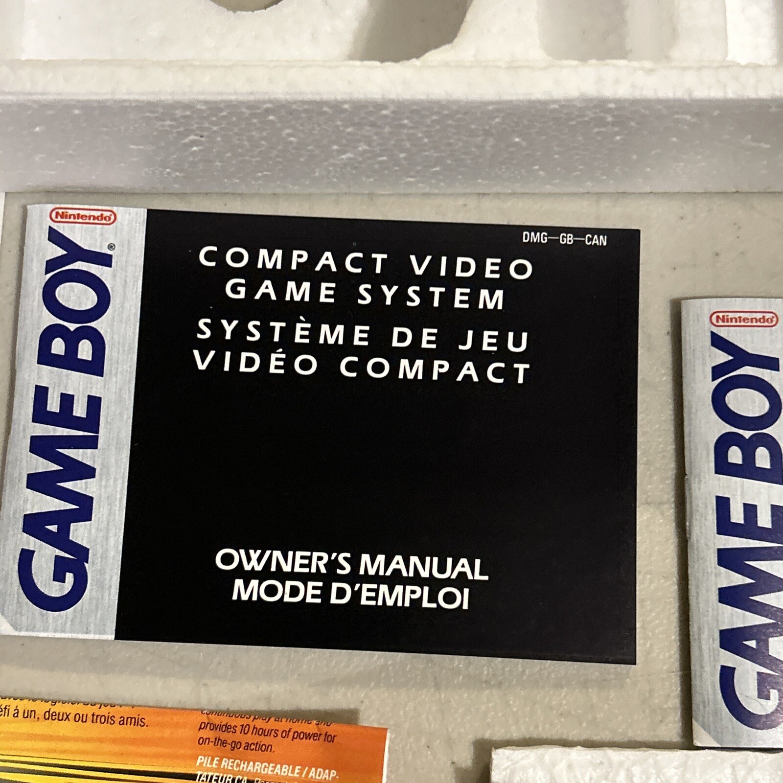 Original Game Boy Compact Video Game System Boxed W/ Manuals, Cables Tetris Nice