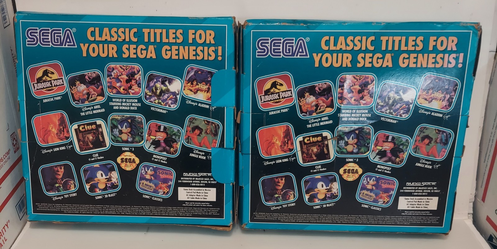 SEGA GENESIS MODEL 3 16 BIT ENTERTAINMENT SYSTEM 2PCS SOLD AS A LOT