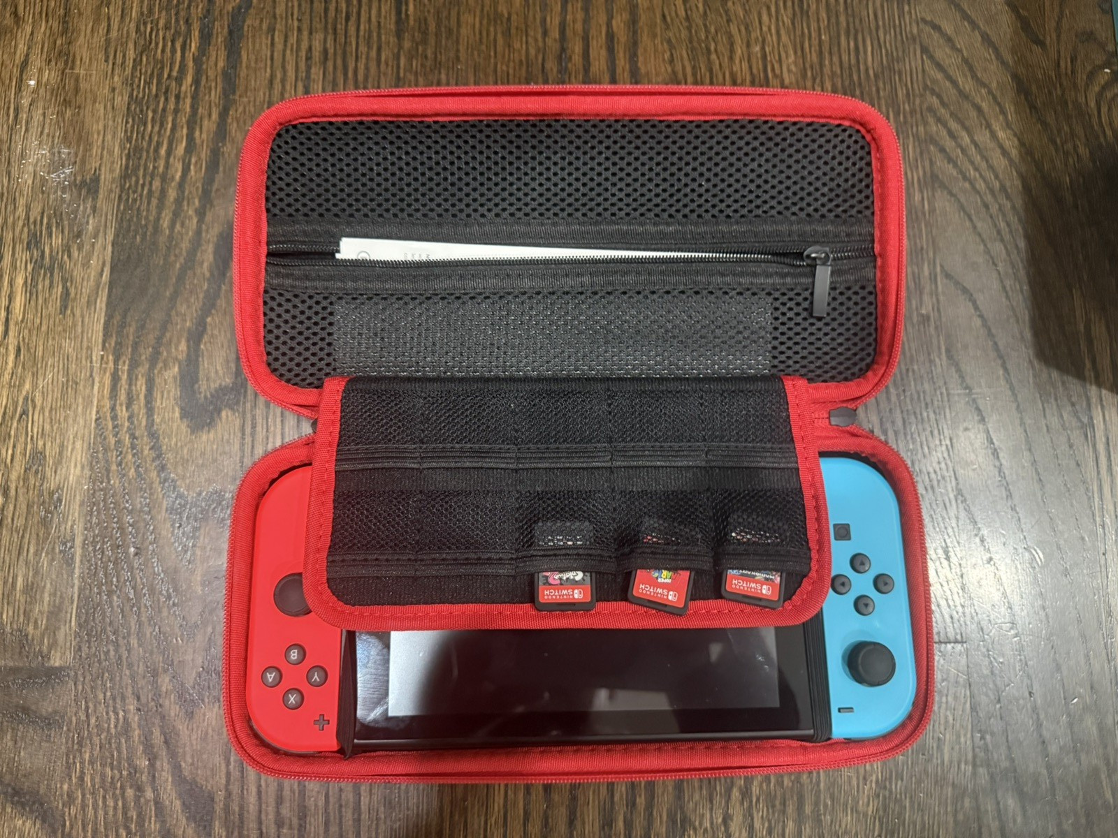 Nintendo Switch Red & Blue Edition – Mario Odyssey+Mario Cart+Splatoon 2