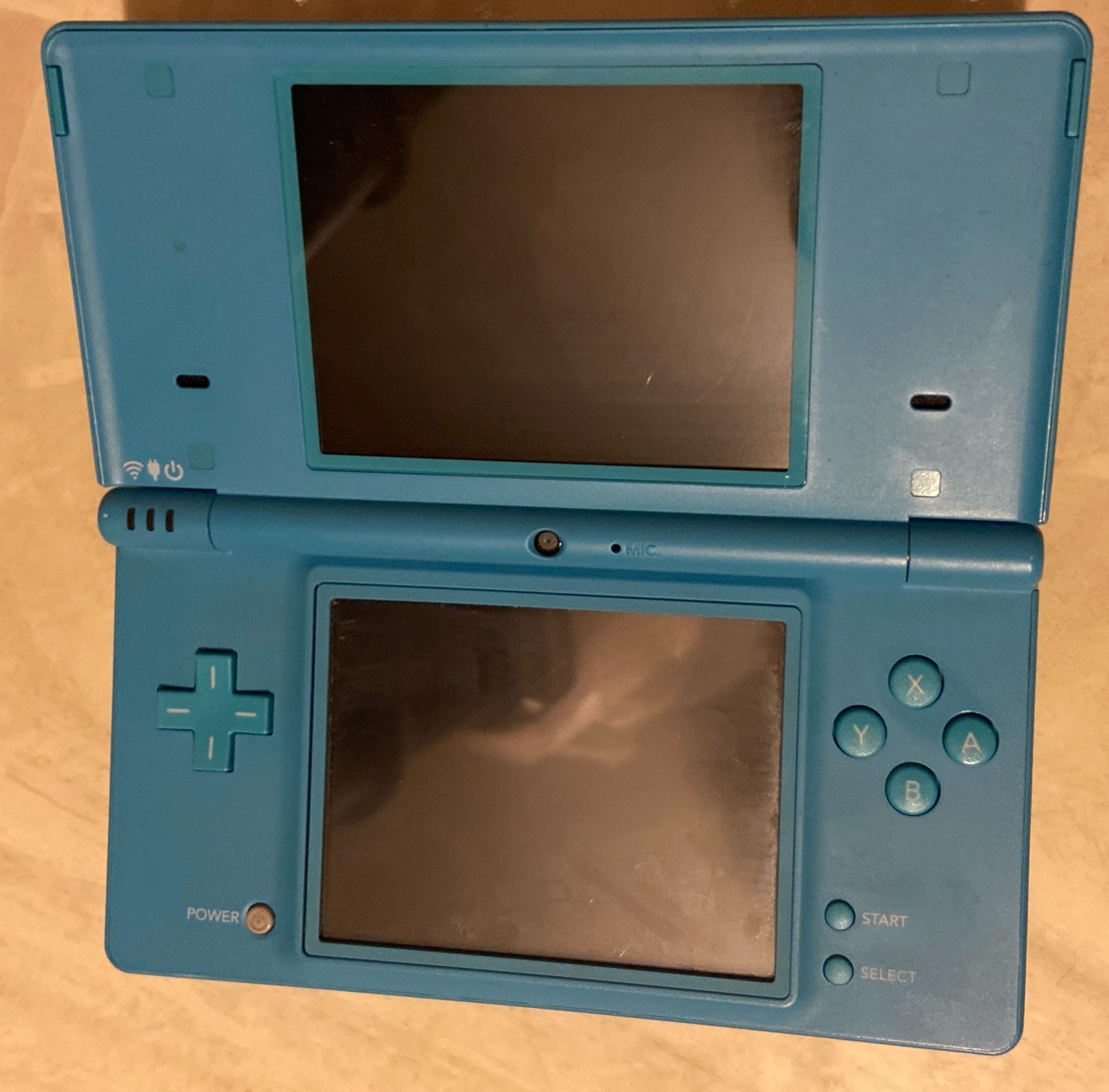 Nintendo DSi Electric Blue Handheld Gaming Console TWL-001 with Stylus Tested
