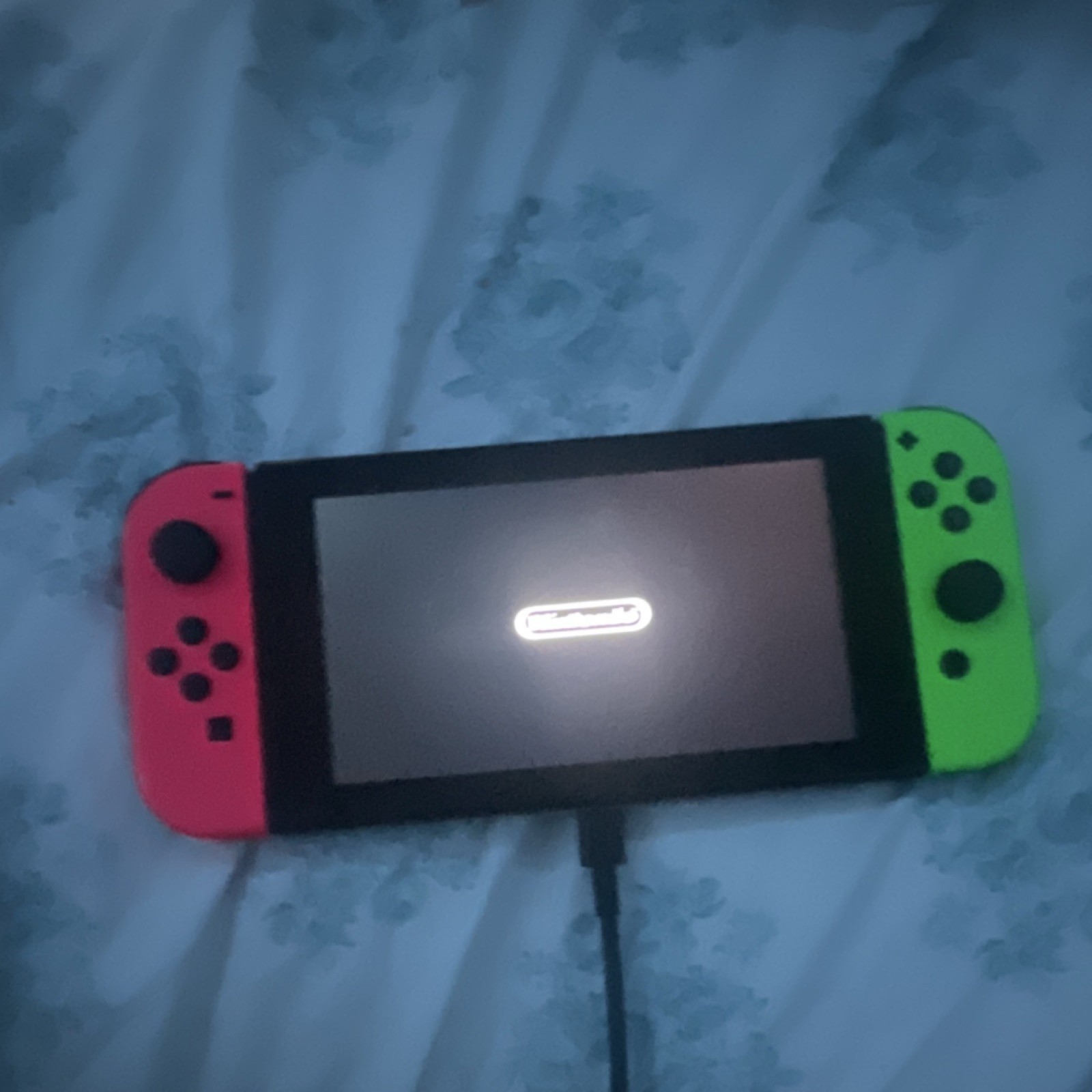 Nintendo Switch Console Black with Neon Red & Neon Green Joy-Con Handheld System