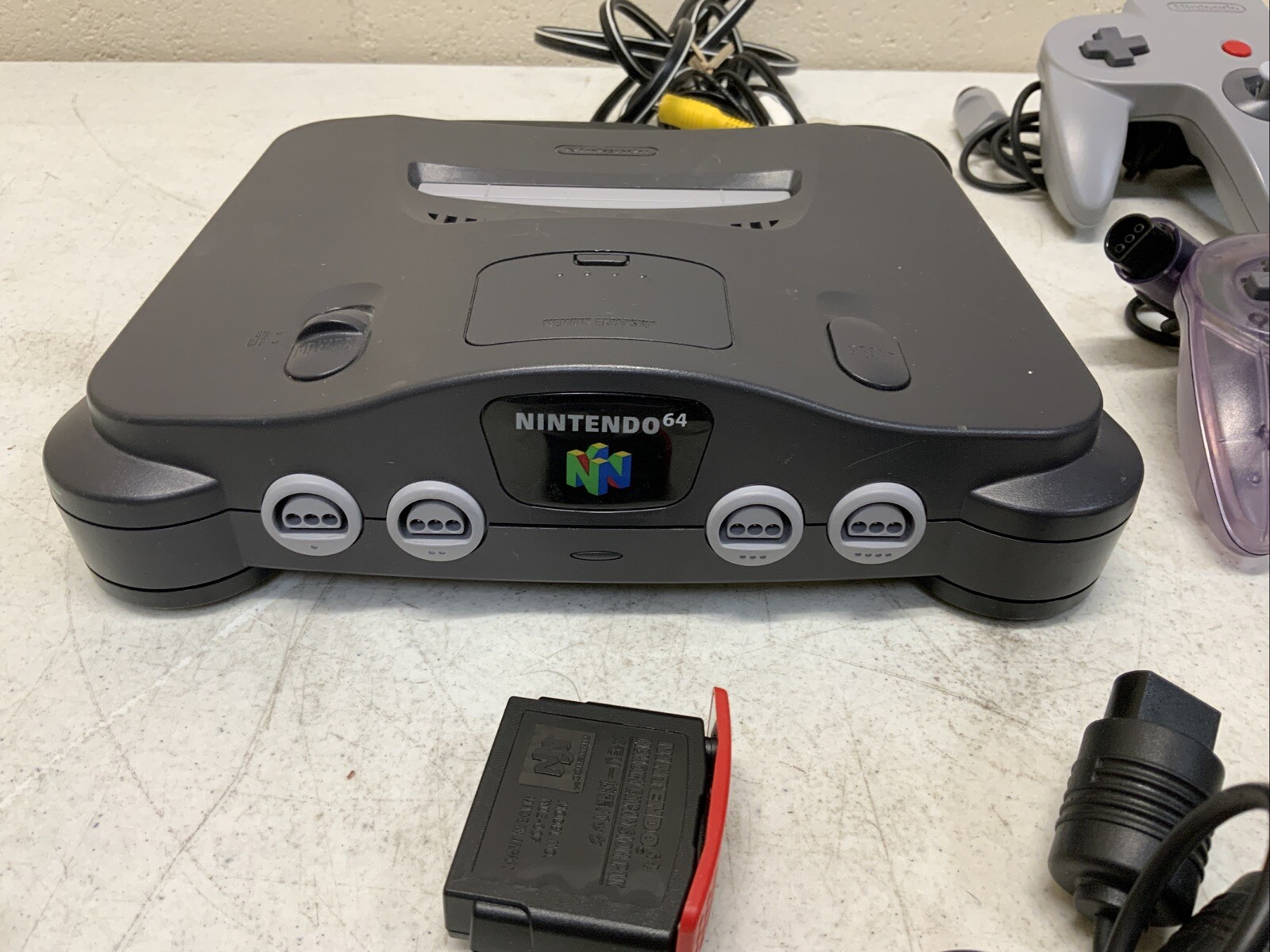 Nintendo 64 Console Bundle, Memory Expansion Pak, 3 Controllers, Rumble Pak, Ext