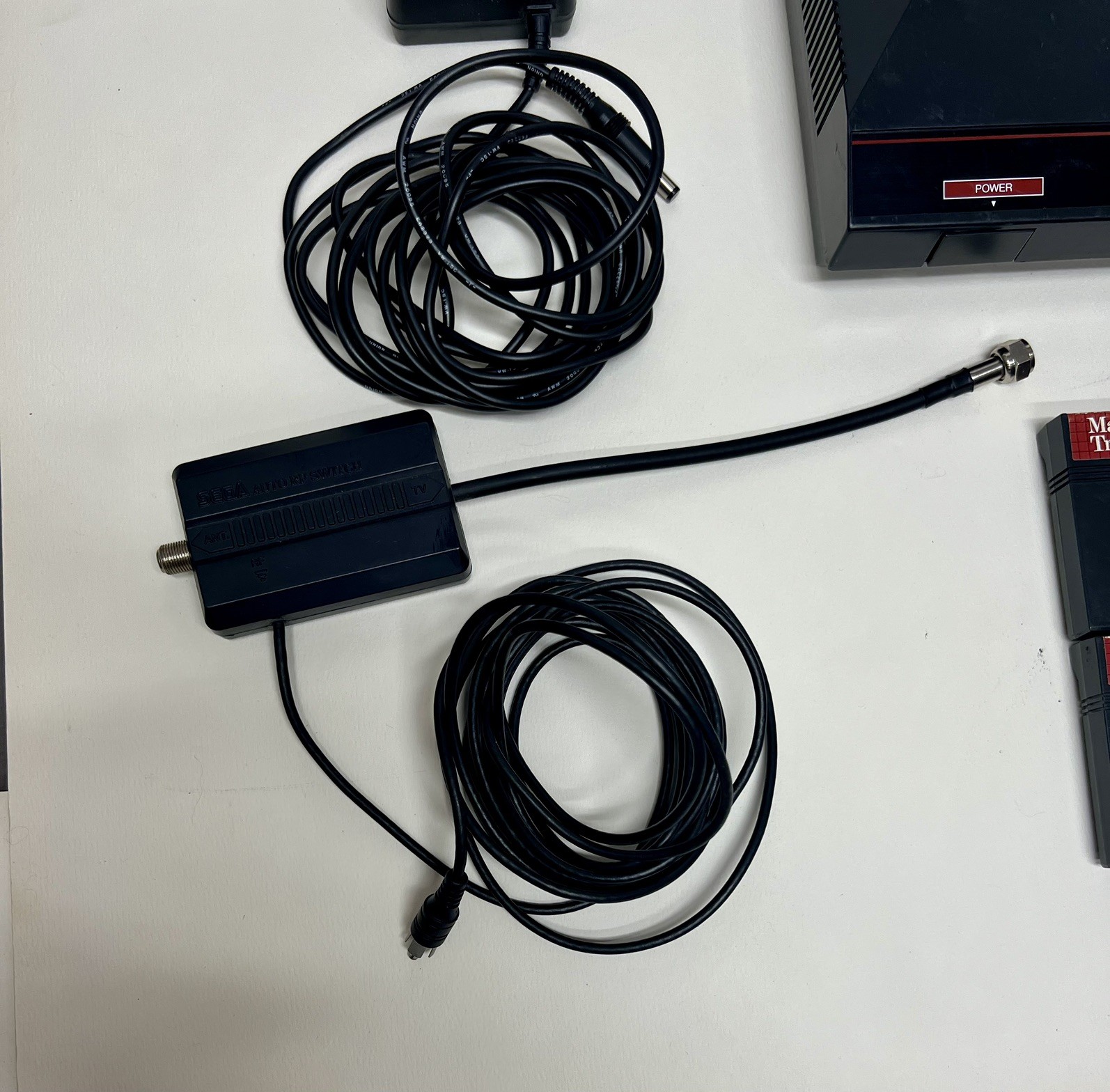 SEGA Master System/Power Base Console, Cables, 6 games. TESTED