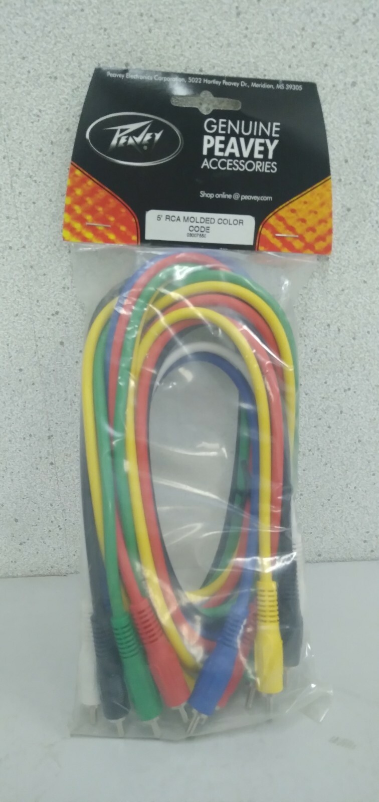 Peavey 5′ RCA MOLDED COLOR CODE