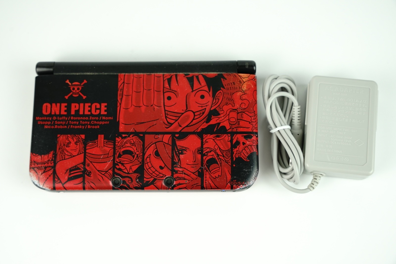 Nintendo 3DS LL Luffy Red Console | One Piece Unlimited World R | Charger+Stylus