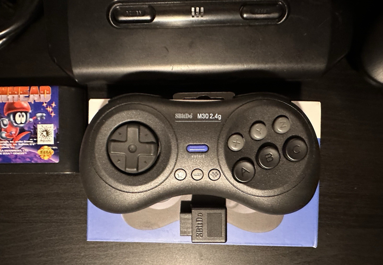 Sega Genesis 3 Game Bundle – 8BitDo Wireless M30 – OEM power adapter + cables