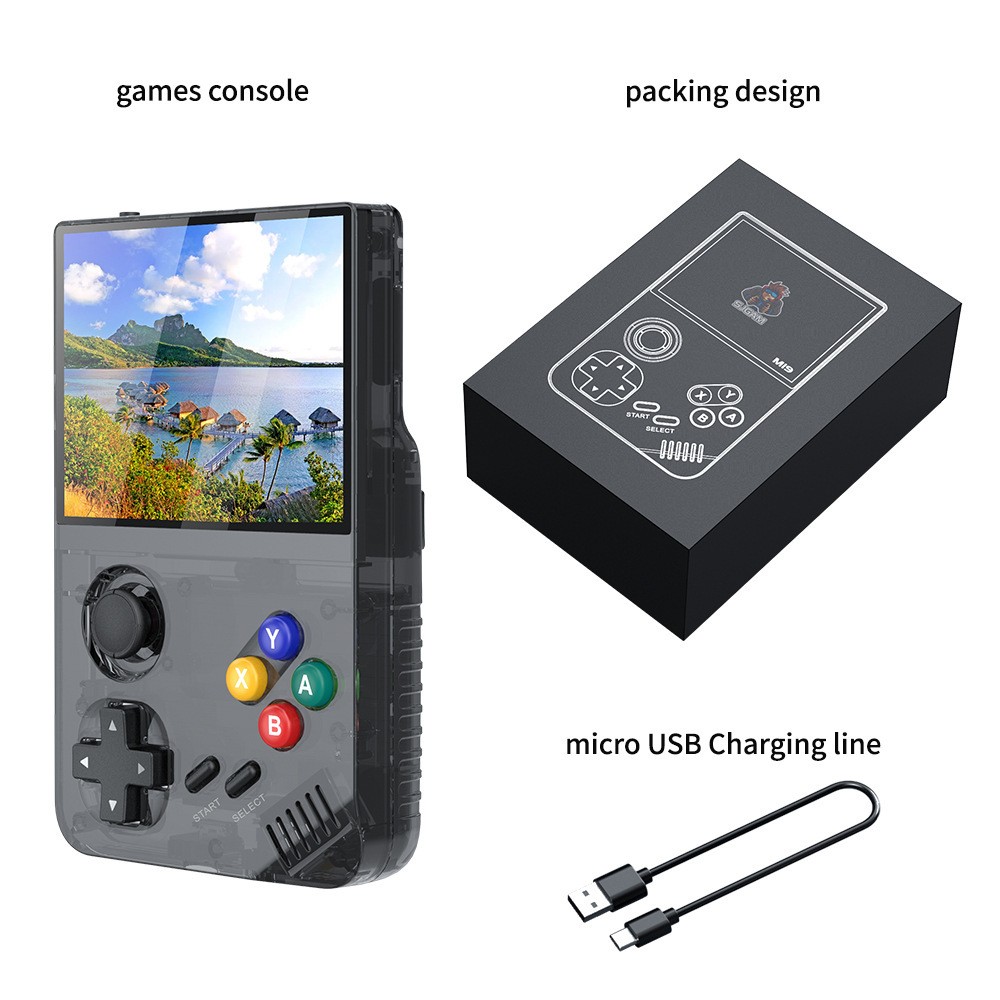 M19 Retro Handheld Game Console 3.5-inch IPS Screen with Built-in 20000 Game