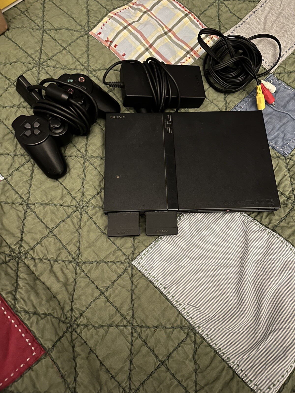 Sony PlayStation 2 Slim Line Version 1 Console – Charcoal Black (SCPH-70012)