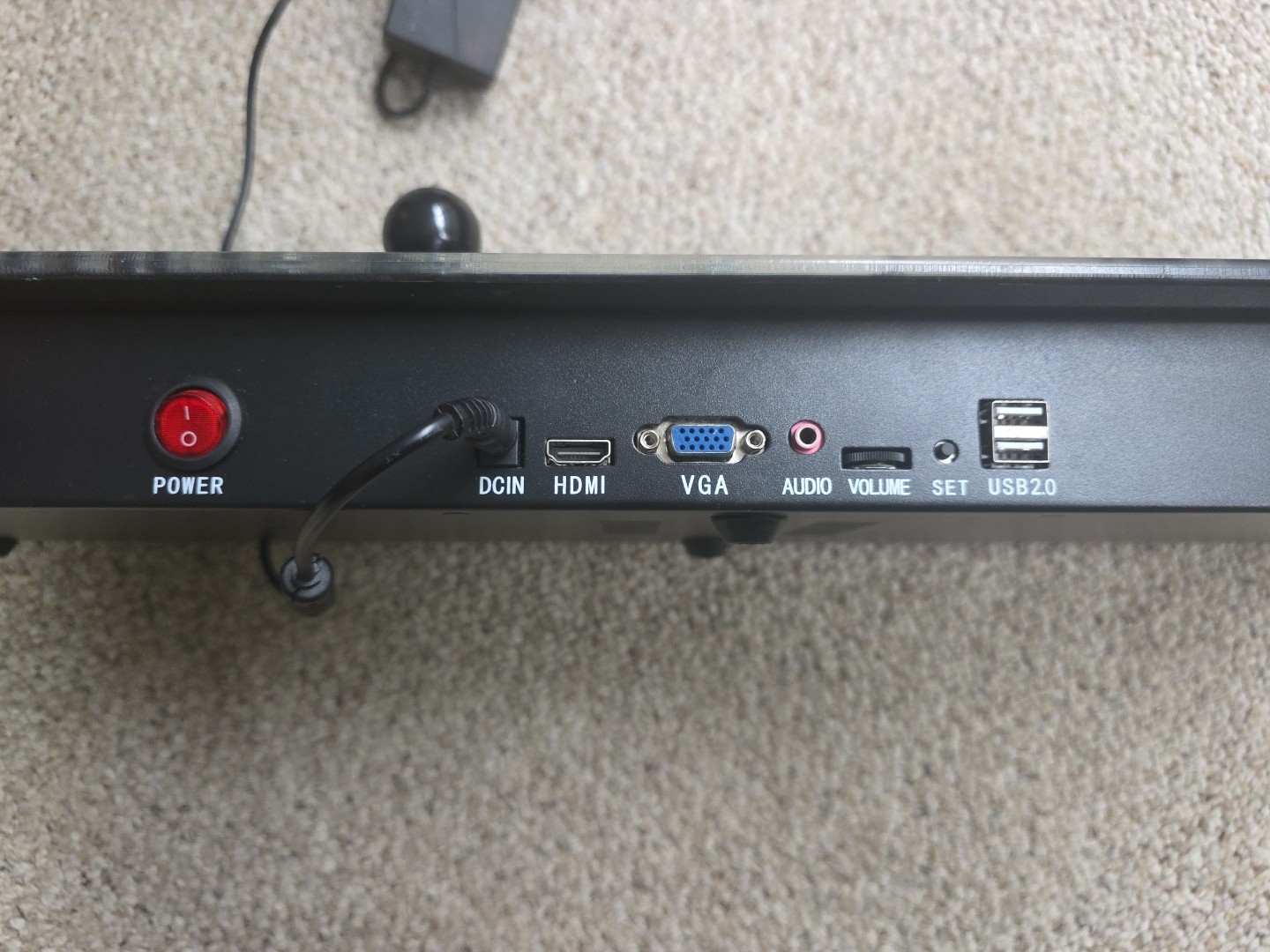 Retro arcade console Pandora Box” style fight stick. Joy Stick Rabbit Maze.